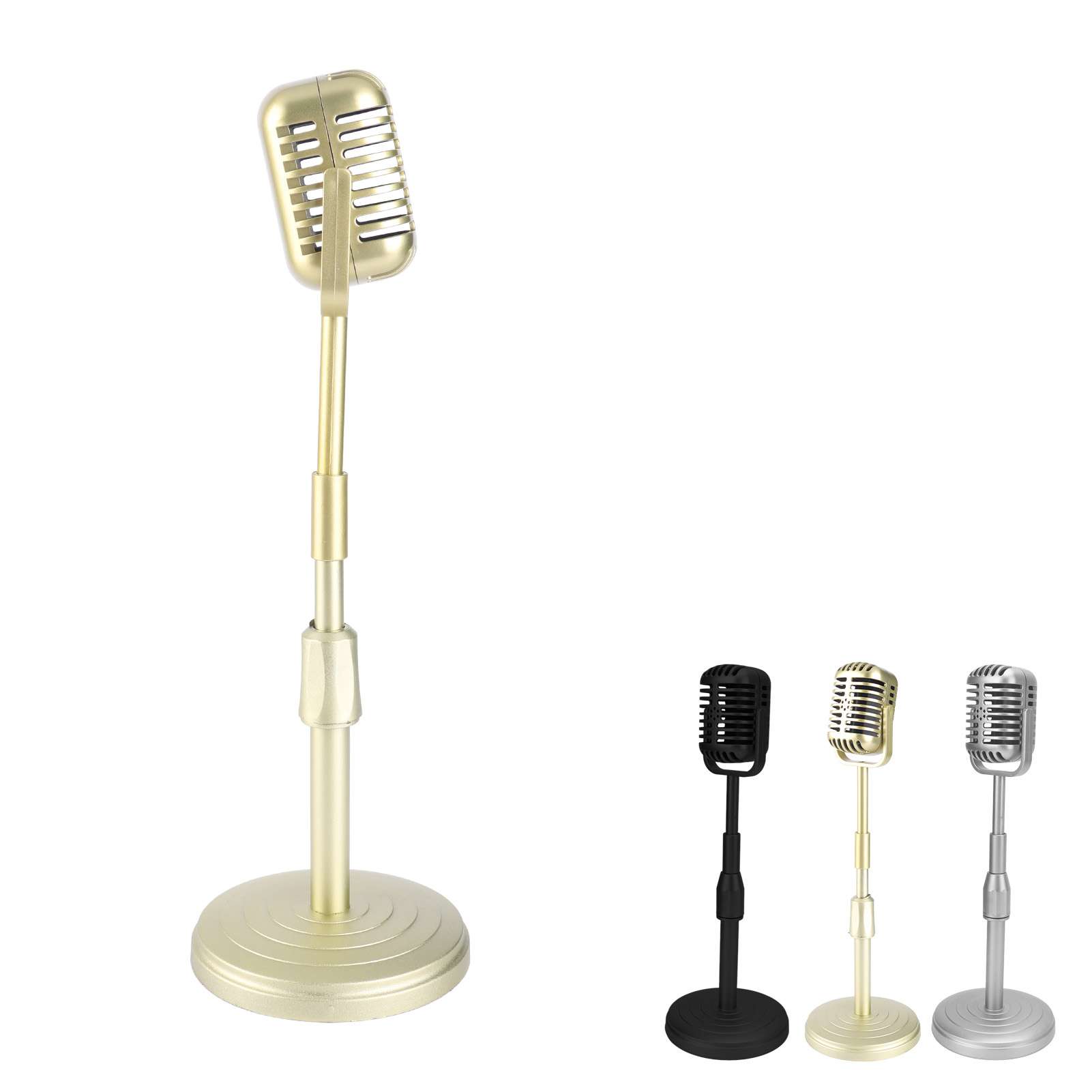 Simulation Old Fashioned Microphone Model With Stable Base And Support Rod R NEW - Afbeelding 17 van 21