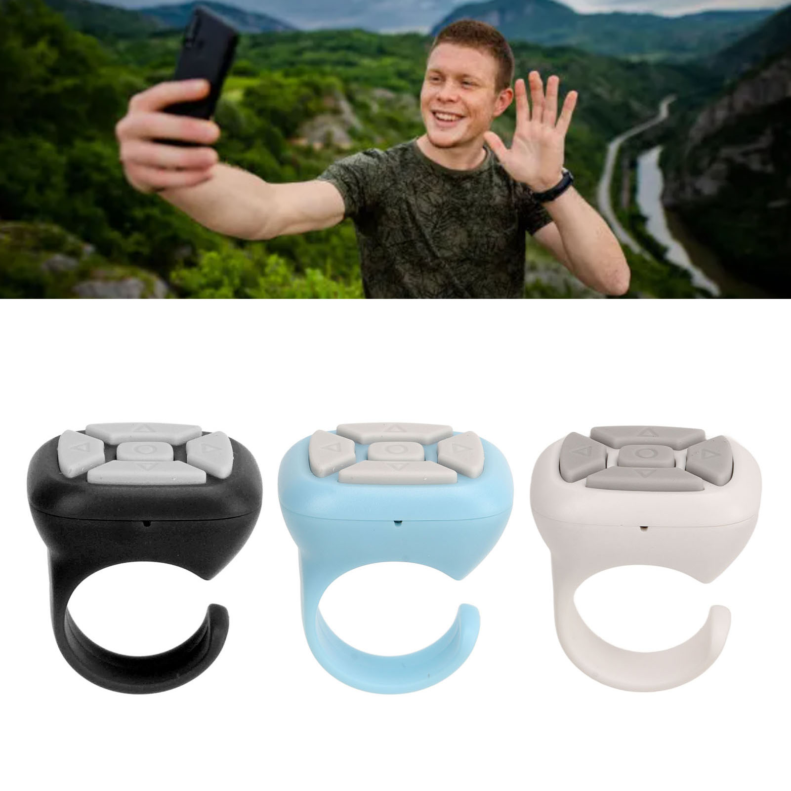 BT Remote Control Ring USB Rechargeable App Page Turner For Tik Tok For Kind XXL - Photo 15 sur 21