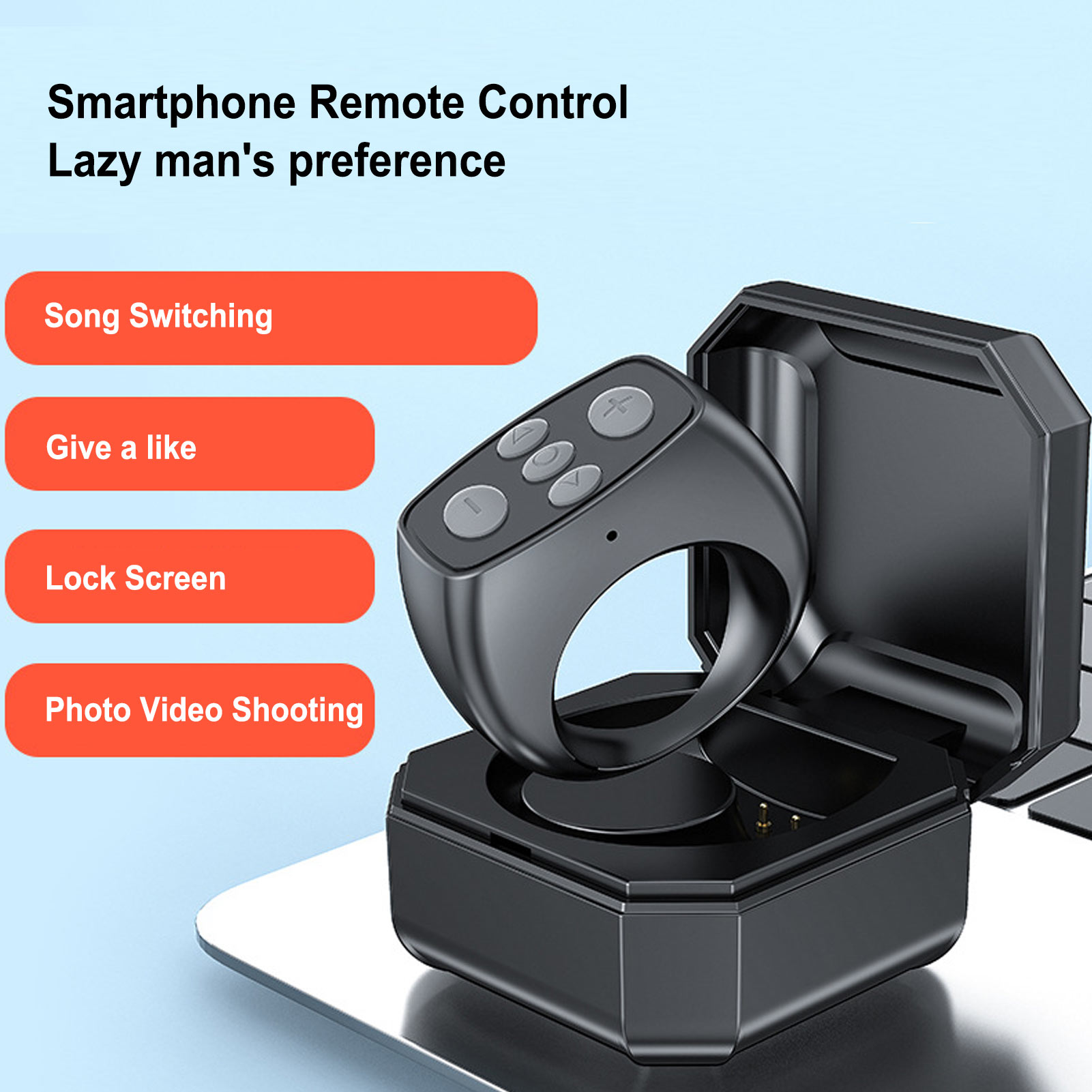 BT Remote Control Ring 10M With 200mAh Charging Compartment Remote Control UK - Photo 13 sur 21