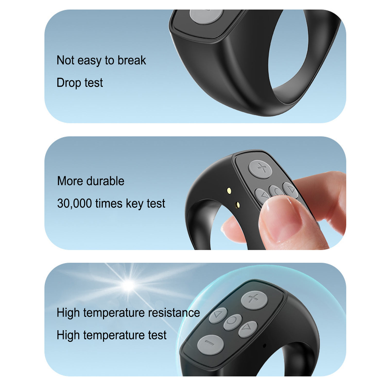 Remote Control Ring 10M With 200mAh Charging Compartment Remote Co EOM - Photo 21 sur 21
