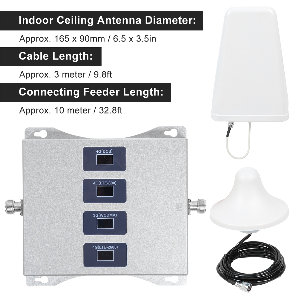 Répéteur de signal mobile Lte800/1800/2100/2600 MHz amplificateur 4G LTE GSY - Photo 14 sur 18