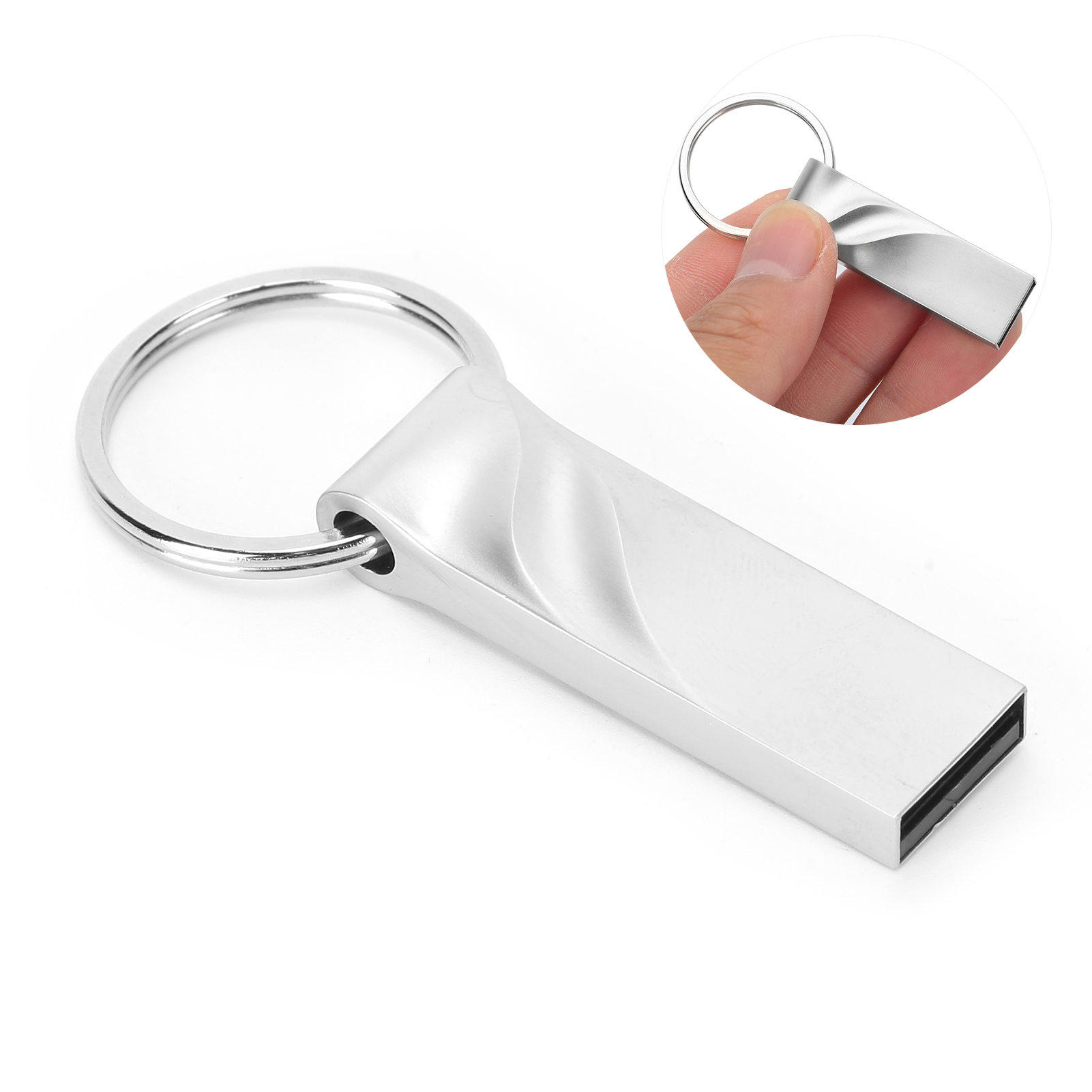 U Disk Silver Water Pattern Mini Metal Portable USB 2.0 Flash Drive Computer FY - Afbeelding 13 van 20