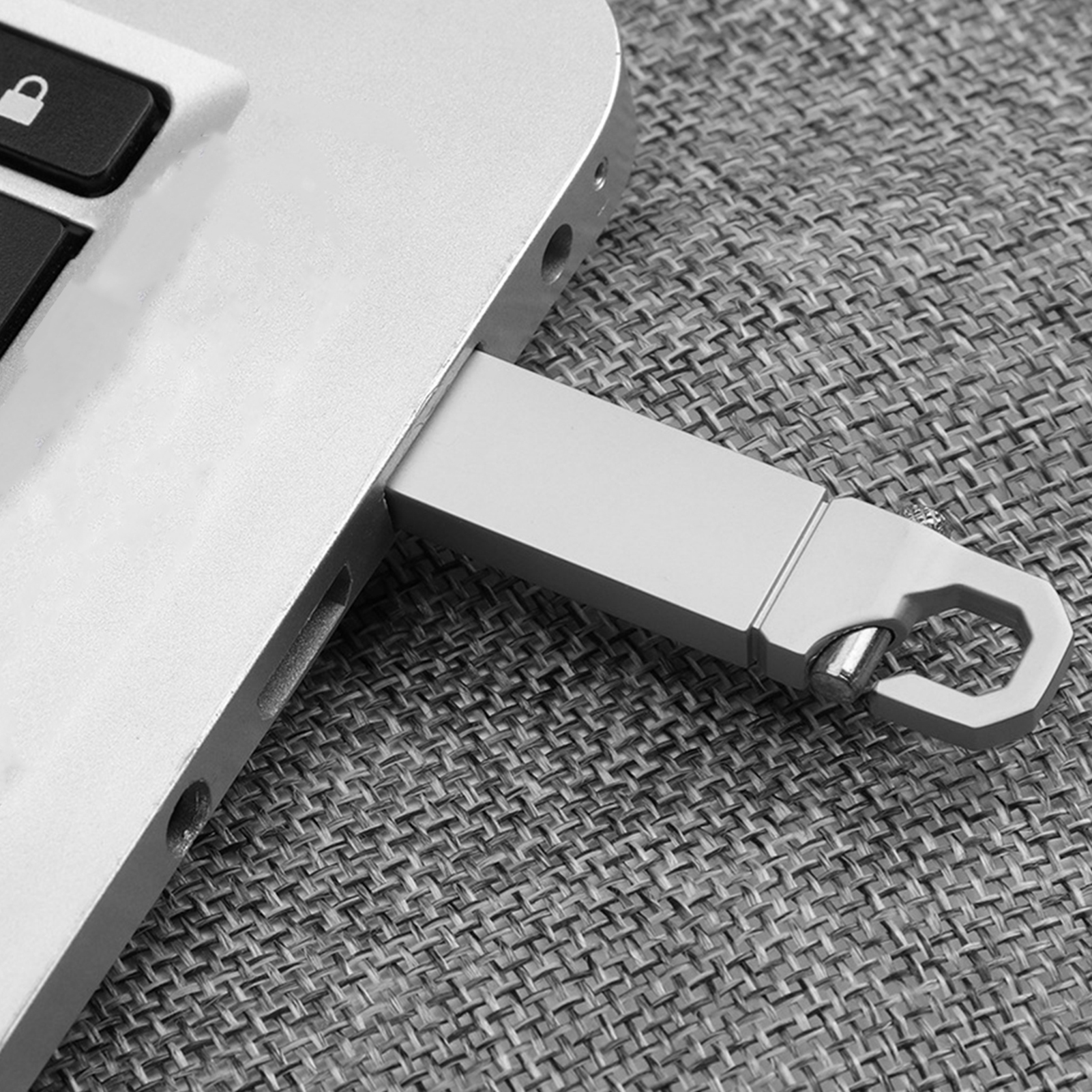 U Disk Memory Stick USB 2.0 Metal Mini Portable With Buckle Shape Computer Su FY - Afbeelding 16 van 23