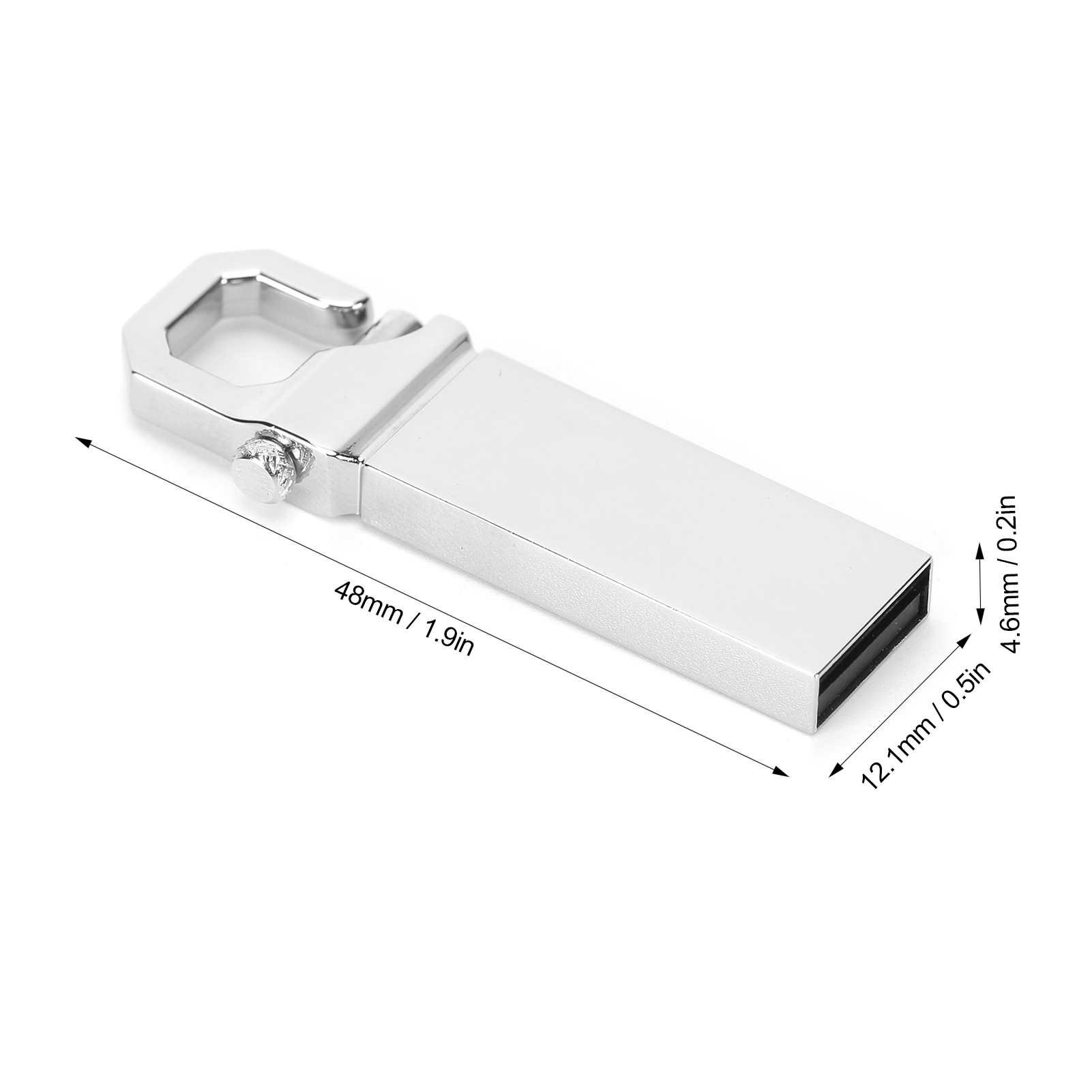 U Disk Memory Stick USB 2.0 Metal Mini Portable With Buckle Shape Computer Su FY - Afbeelding 15 van 23