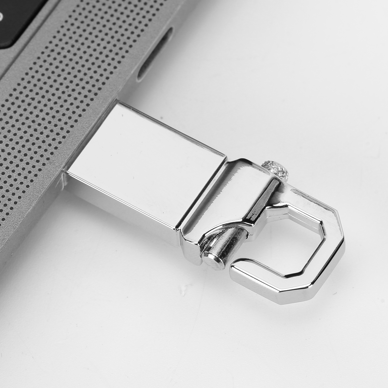 U Disk Memory Stick USB 2.0 Metal Mini Portable With Buckle Shape Computer Su FY - Afbeelding 17 van 23