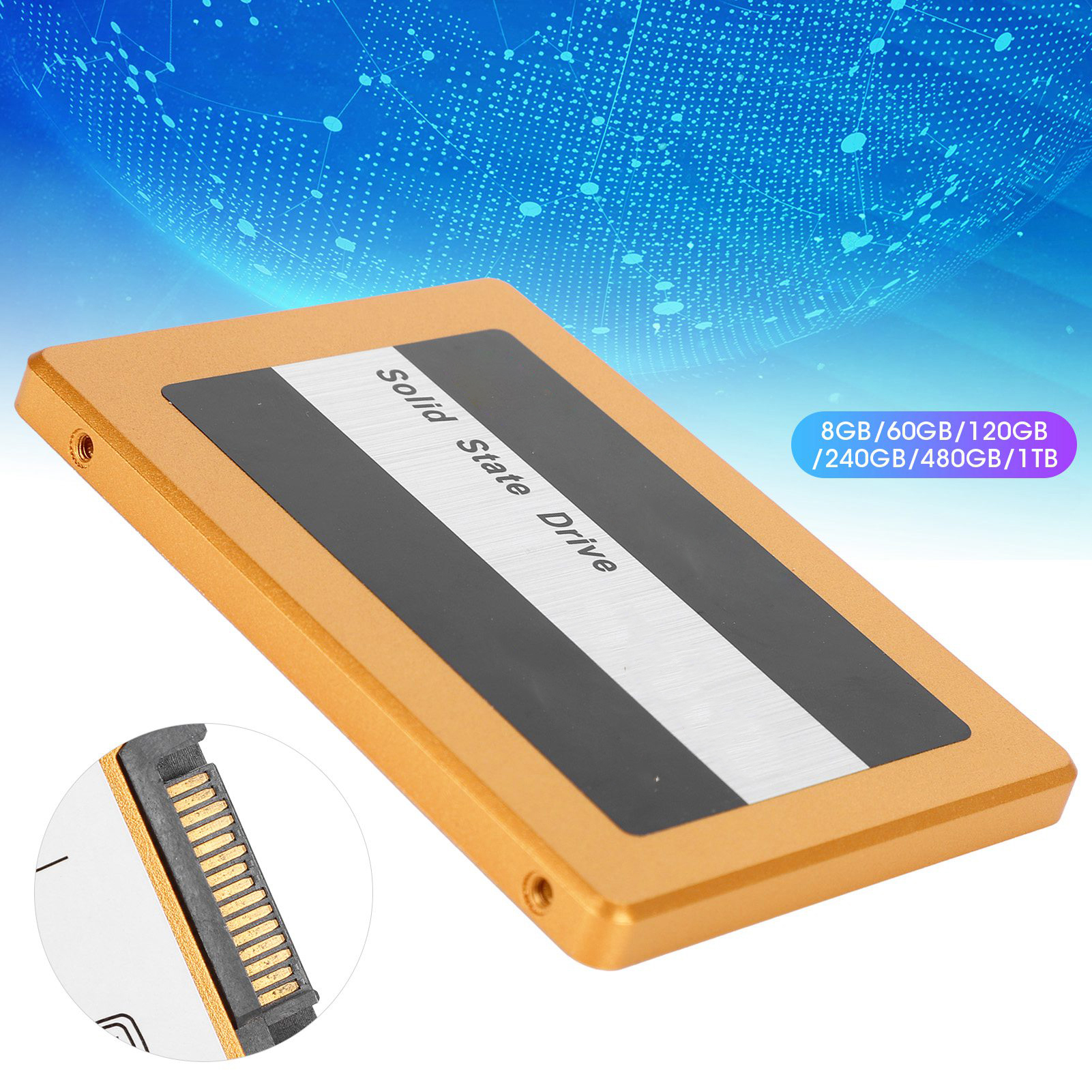 Solid State Hard Disk Drive Gold SSD For Laptop Desktop Computer Parts H2 SAT FY - Afbeelding 20 van 20