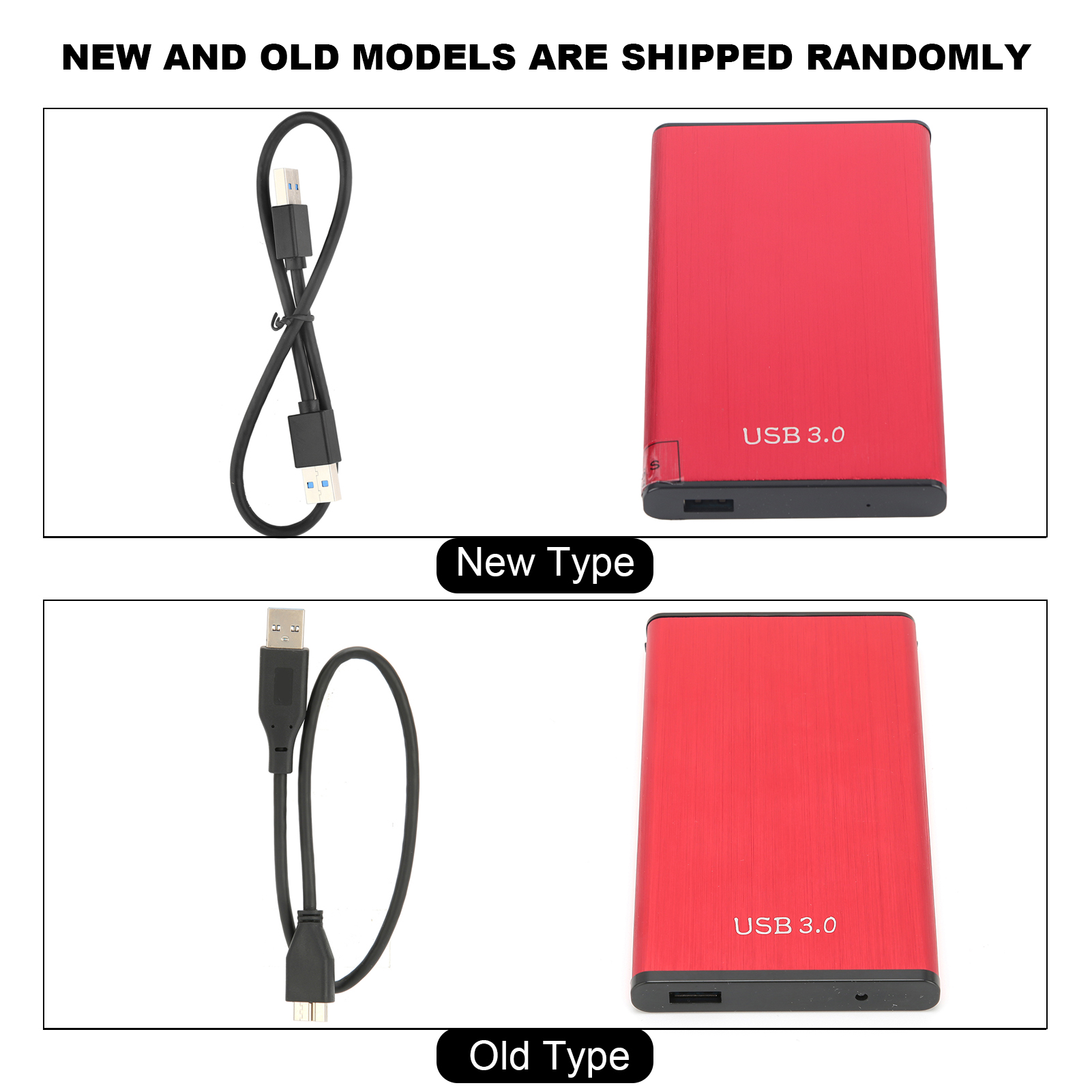 Mobile Hard Drive Red For OS X/XP/Win7/Win8/Win10/ Computer YD0018 2.5in DB - Afbeelding 20 van 24