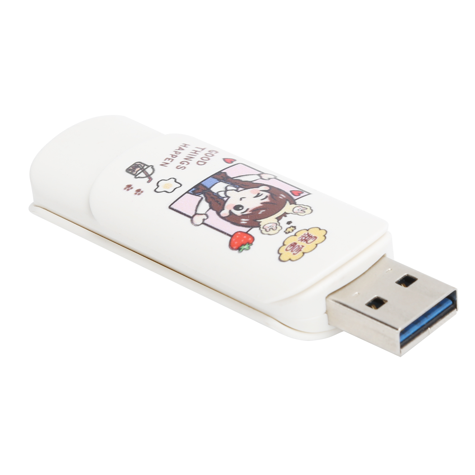 U Disk Slide Cover Type Cartoon Girl Pattern Portable USB Flash Drive Memory FY - Afbeelding 9 van 14
