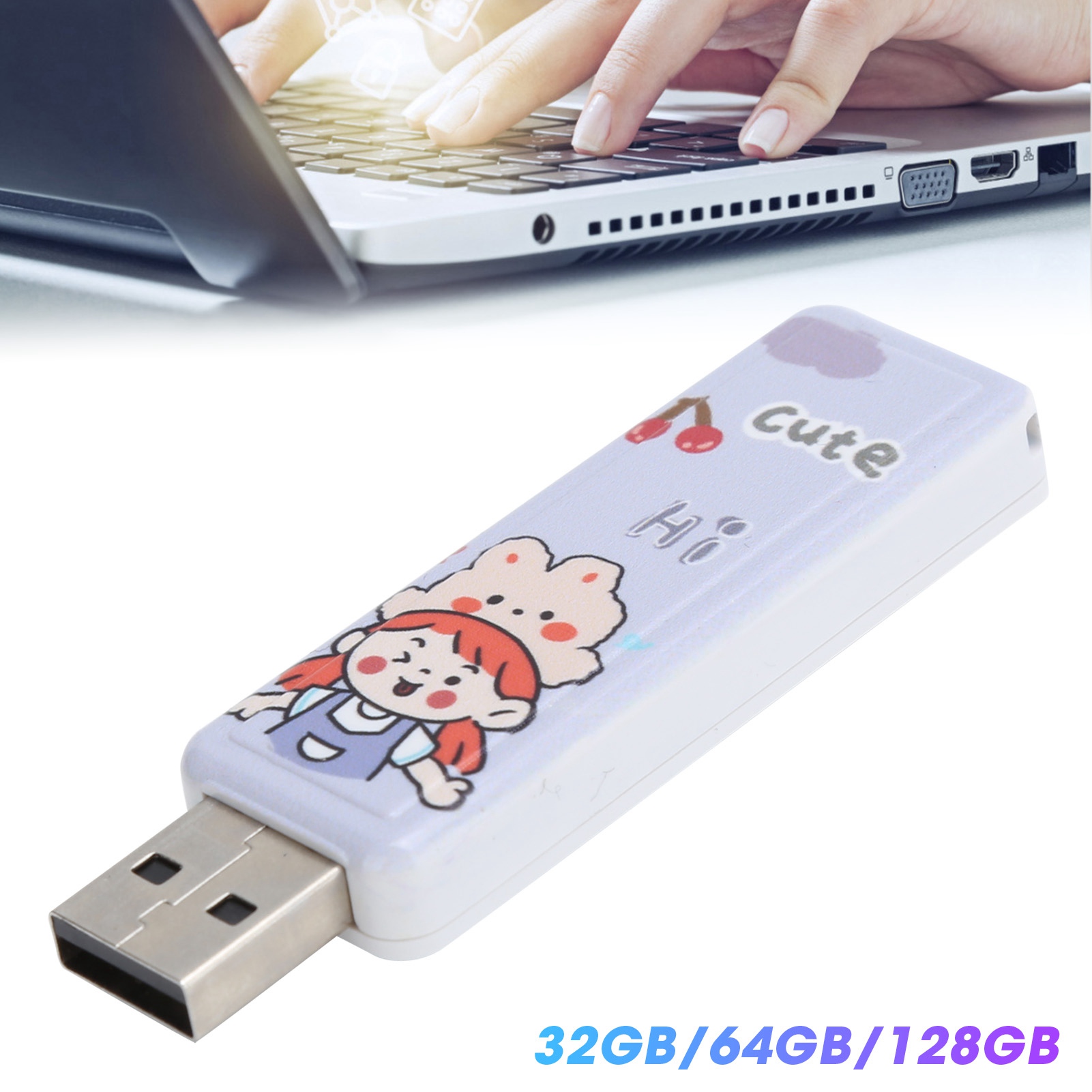 U Disk PushPull USB2.0 Memory Car Flash Drive Gift Computer Accessories Rabbi FY - Afbeelding 9 van 16