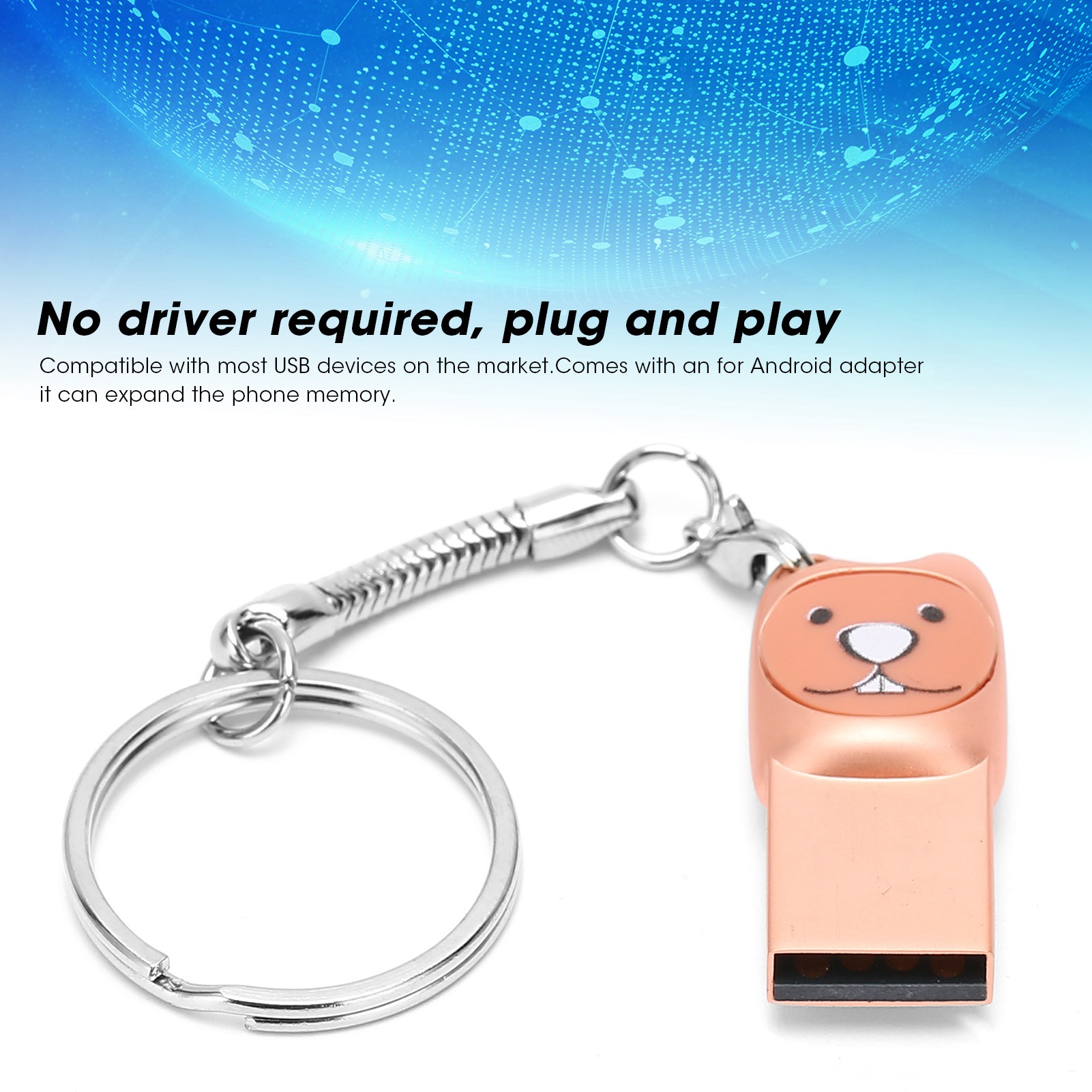 USB2.0 Flash Drive Cute Cartoon Portable Memory Stick With Adapter For Andr-o FY - Afbeelding 23 van 31
