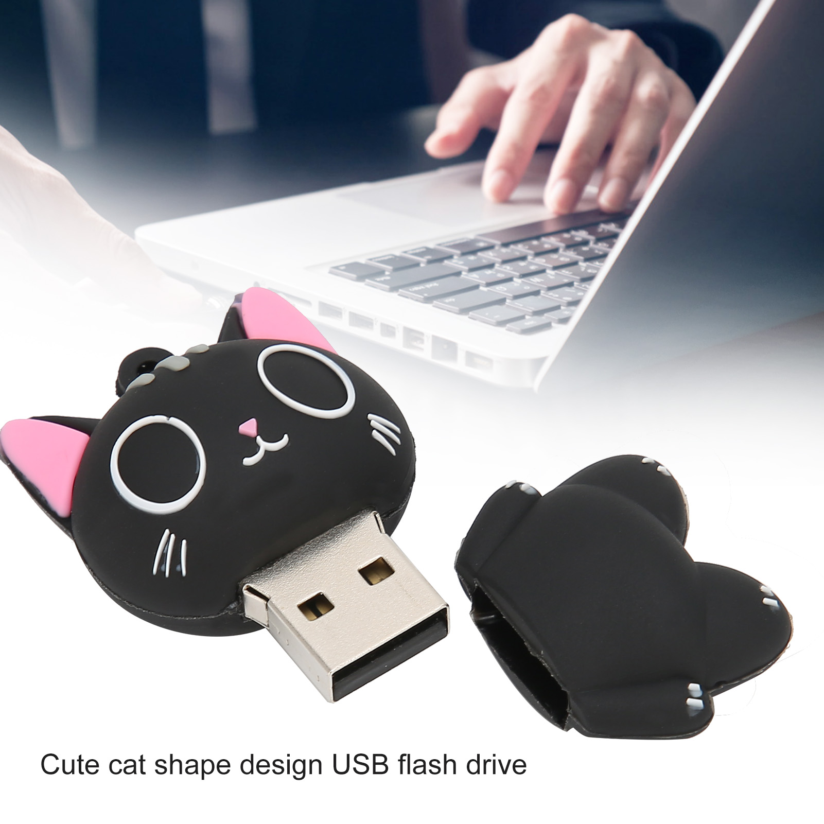 Cartoon Cat Pattern USB Flash Drive Data Picture Music Movie Files Storage U FY - Afbeelding 18 van 19