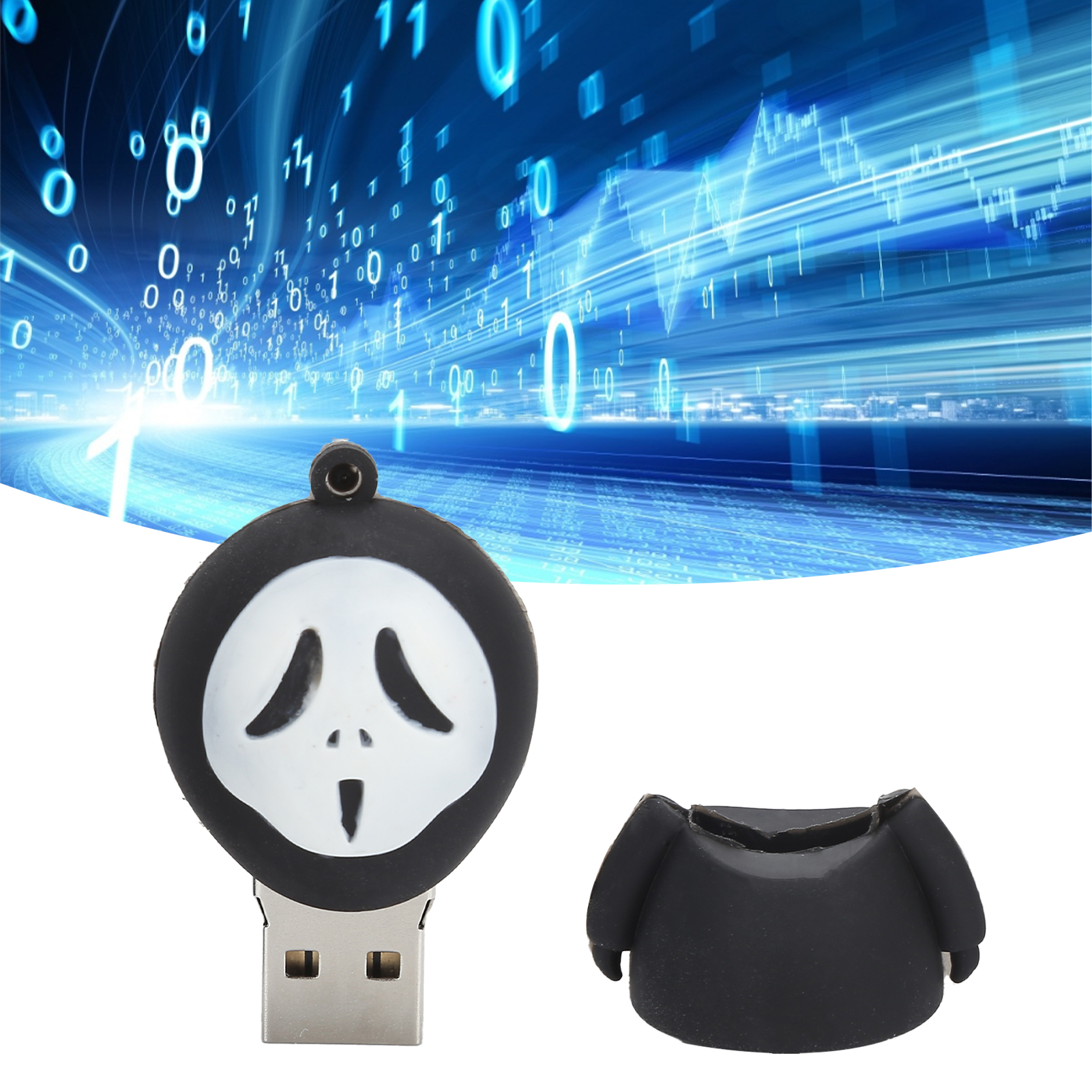 U Disk USB2.0 3 Dimensional Ghostface Practical Special Data Storage Gift For FY - Afbeelding 29 van 32