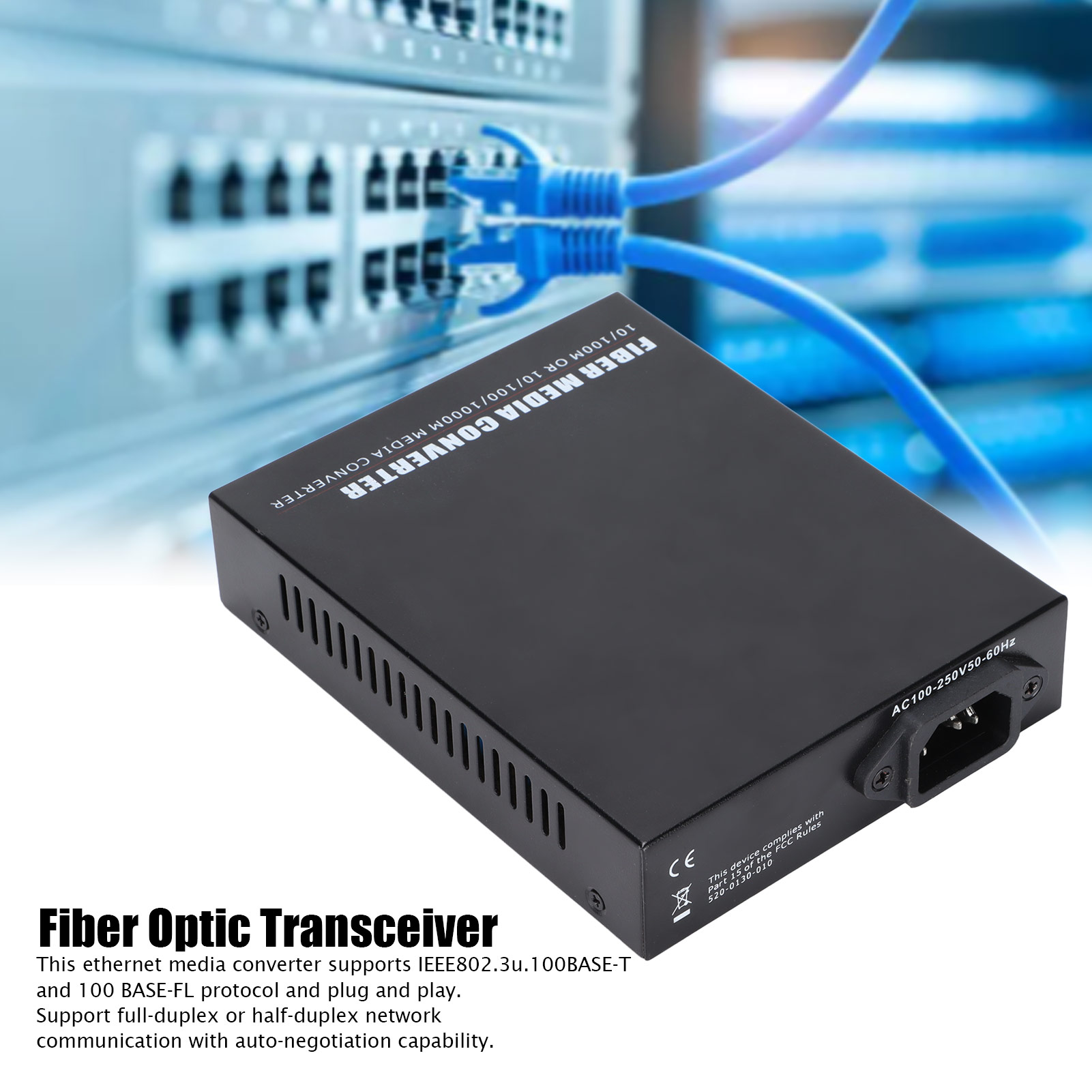 Ethernet Media Converter Single Mode Single Fiber TBC‑MC3312NS20A Fiber Optic FY - Afbeelding 24 van 34
