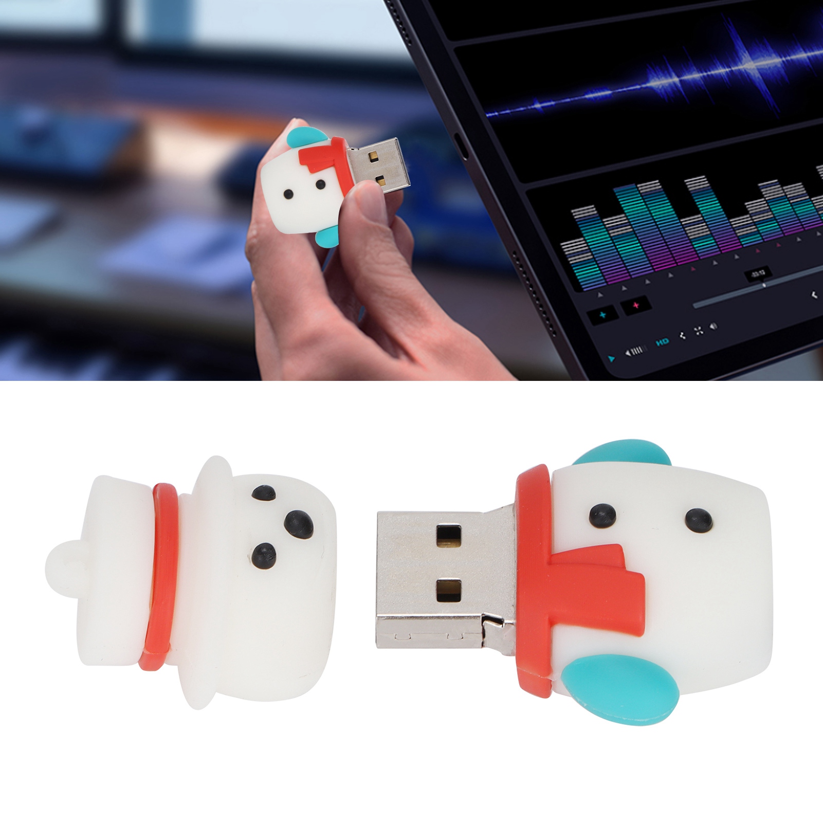 Memory Stick High Speed Plug And Play Lovely Snowman Shape Convenient Portabl CB - Afbeelding 25 van 34