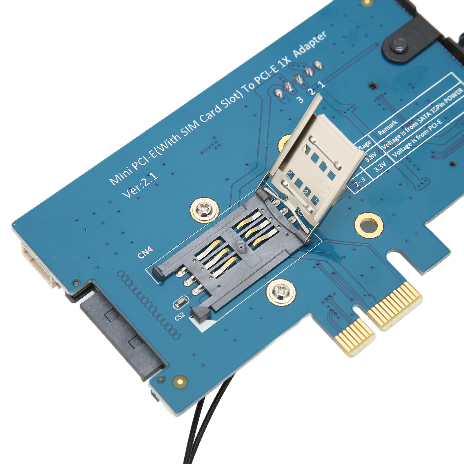 Mini-PCIe-Adapter Multisystemkompatibilität 4-polige Stromschnittstelle KUI - Afbeelding 10 van 24
