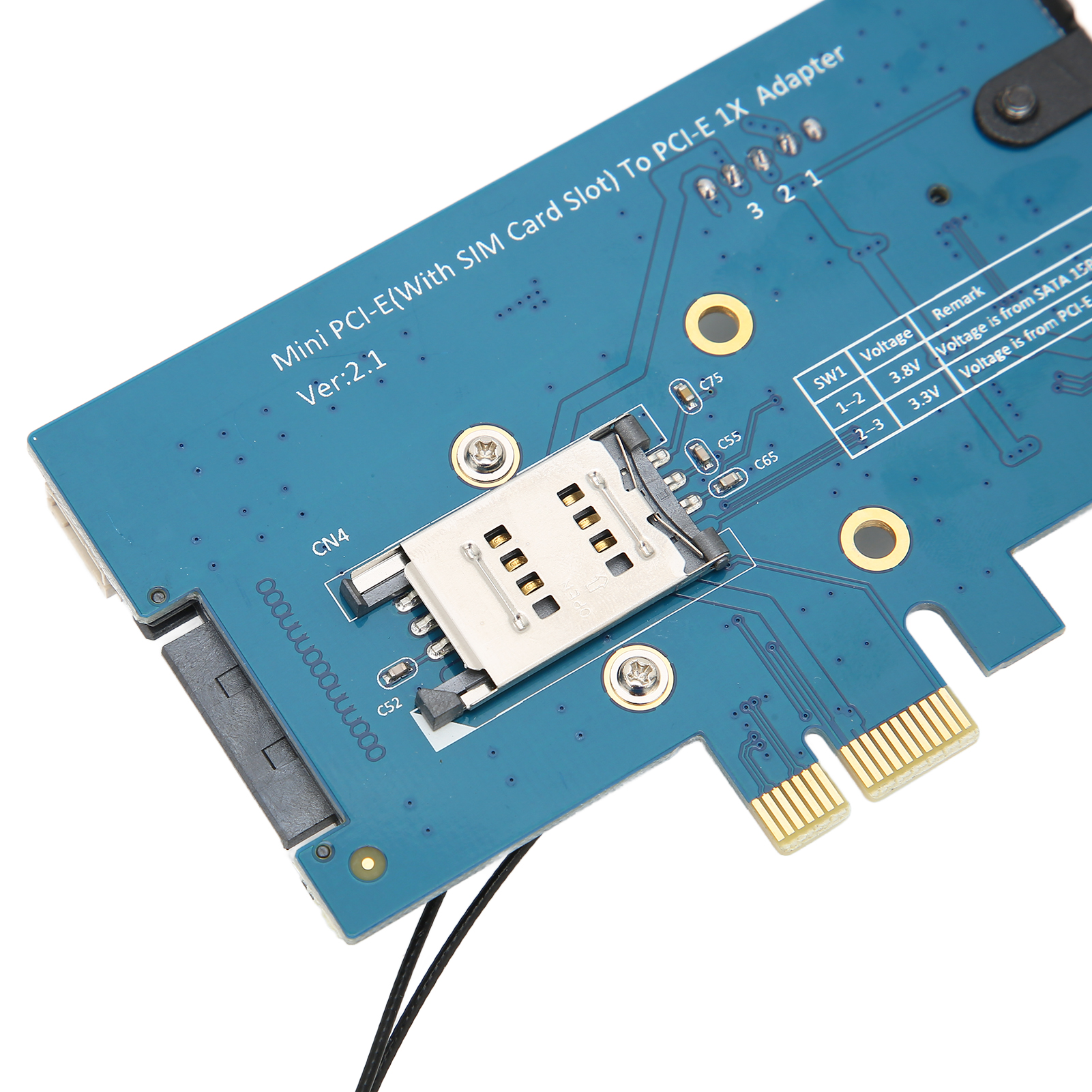 Mini-PCIe-Adapter Multisystemkompatibilität 4-polige Stromschnittstelle KUI - Afbeelding 7 van 24