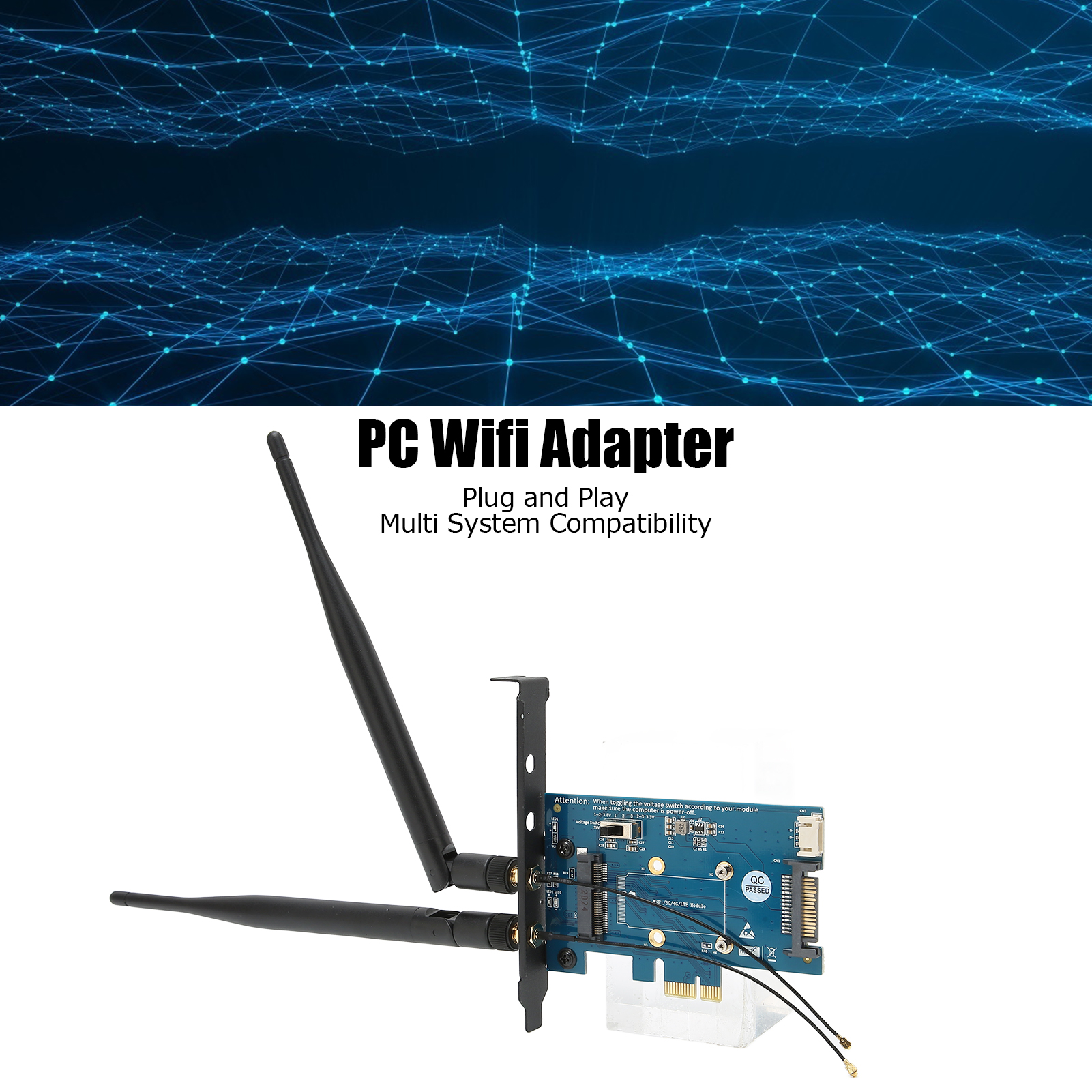 Mini-PCIe-Adapter Multisystemkompatibilität 4-polige Stromschnittstelle KUI - Afbeelding 5 van 24