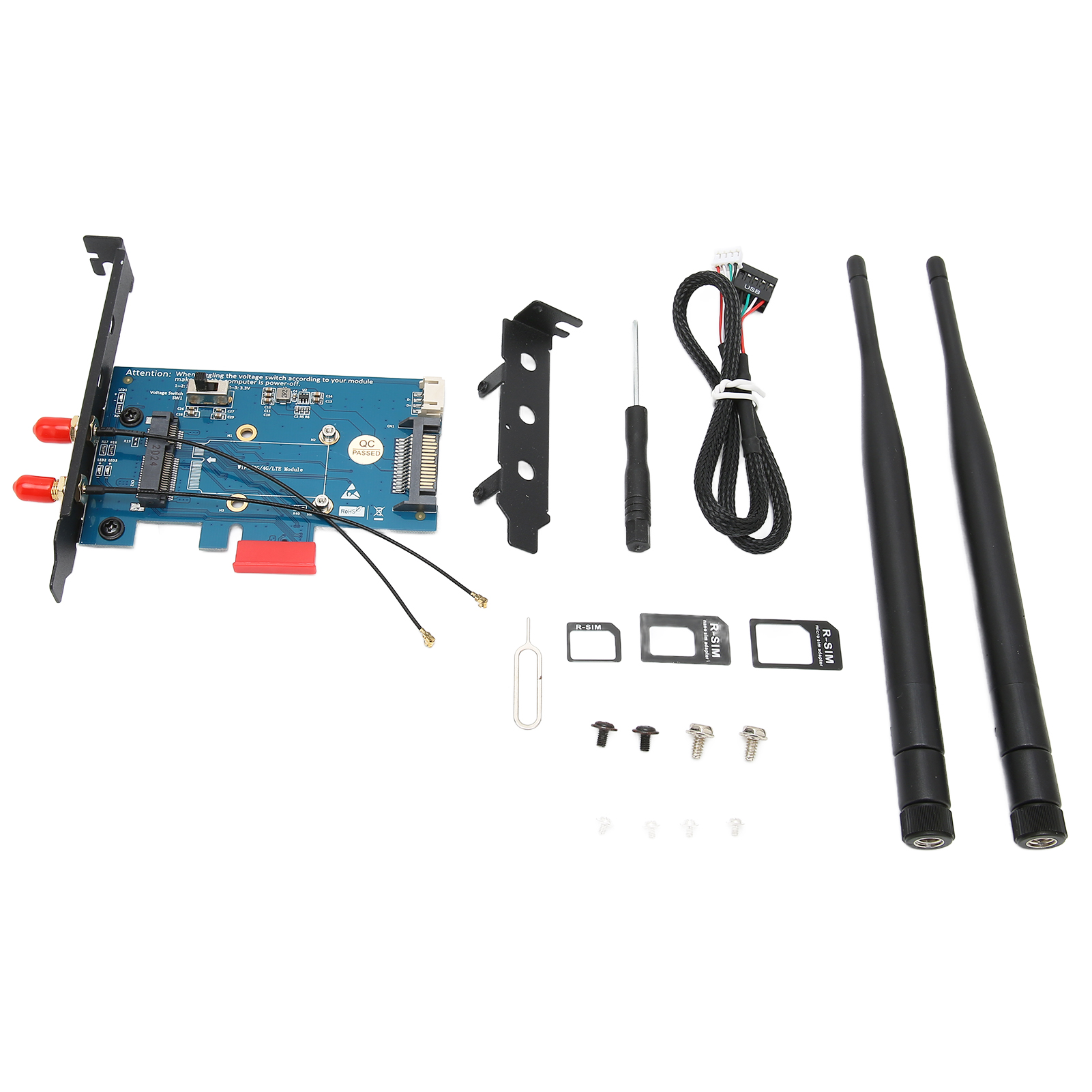 Mini-PCIe-Adapter Multisystemkompatibilität 4-polige Stromschnittstelle KUI - Afbeelding 16 van 24