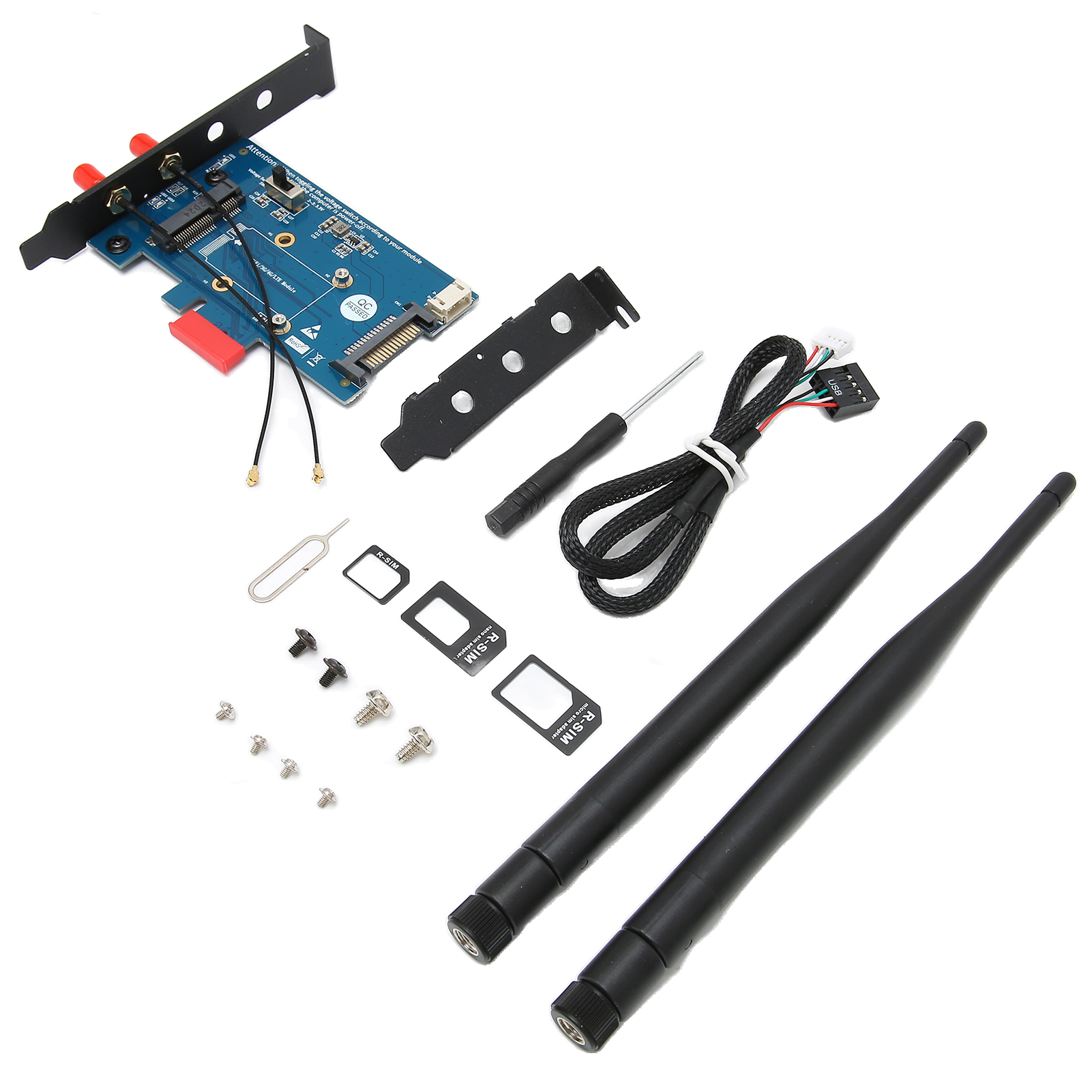 Mini-PCIe-Adapter Multisystemkompatibilität 4-polige Stromschnittstelle KUI - Afbeelding 12 van 24