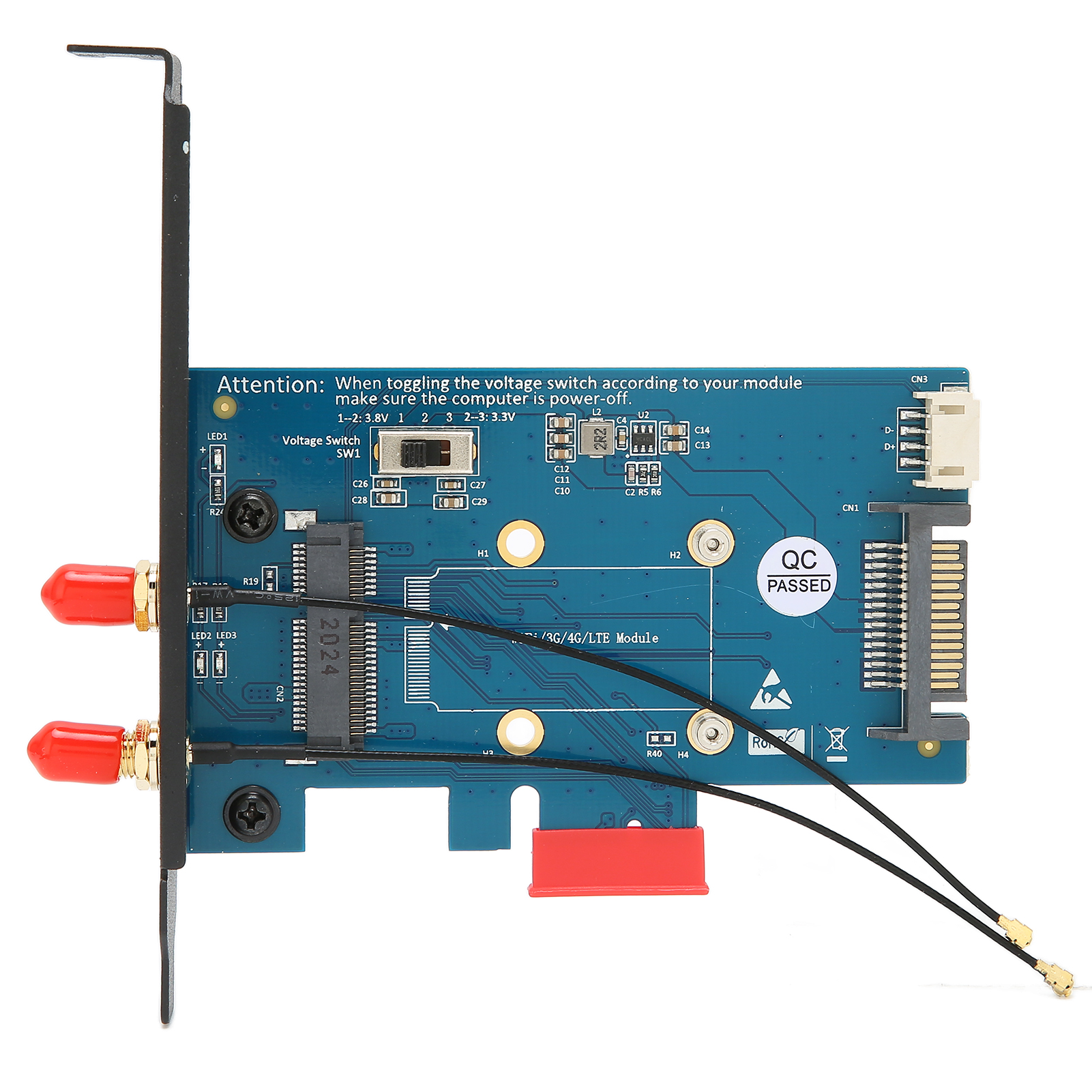 Mini-PCIe-Adapter Multisystemkompatibilität 4-polige Stromschnittstelle KUI - Afbeelding 1 van 24