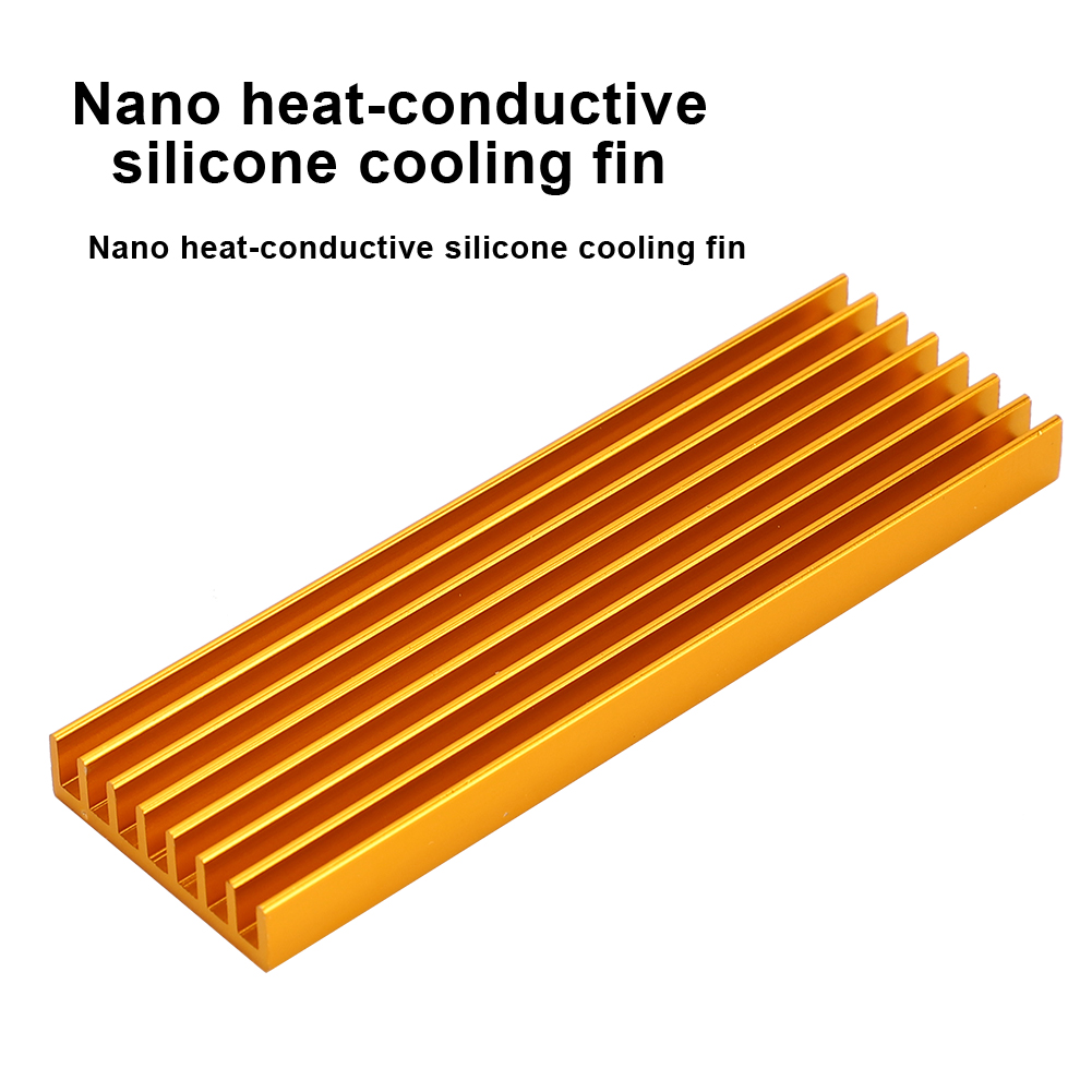 PCIE M.2 SSD 2280 Cooler Radiator Heat Sink Silicone Cooling Fin For Desktop FY - Afbeelding 8 van 12