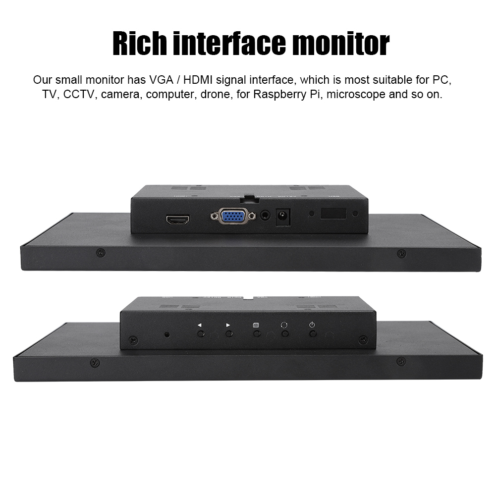 11.6in 16:9 1920x1080 Portable WLED Display With VGA/ Interface For PC TV CB - Afbeelding 14 van 19
