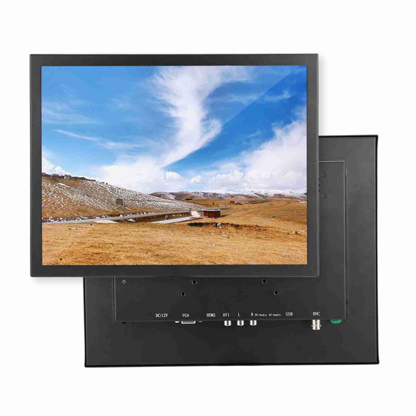 15in 1024x768 HD Full Metal Industrial Monitor /VGA/AV/BNC/USB G15 NEW - Afbeelding 13 van 18