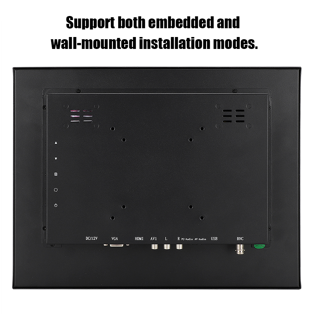 15in TFT 4:3 Display 1024x768 Embedded Industrial Monitor /VGA/AV/BNC/US NEW - Afbeelding 9 van 16