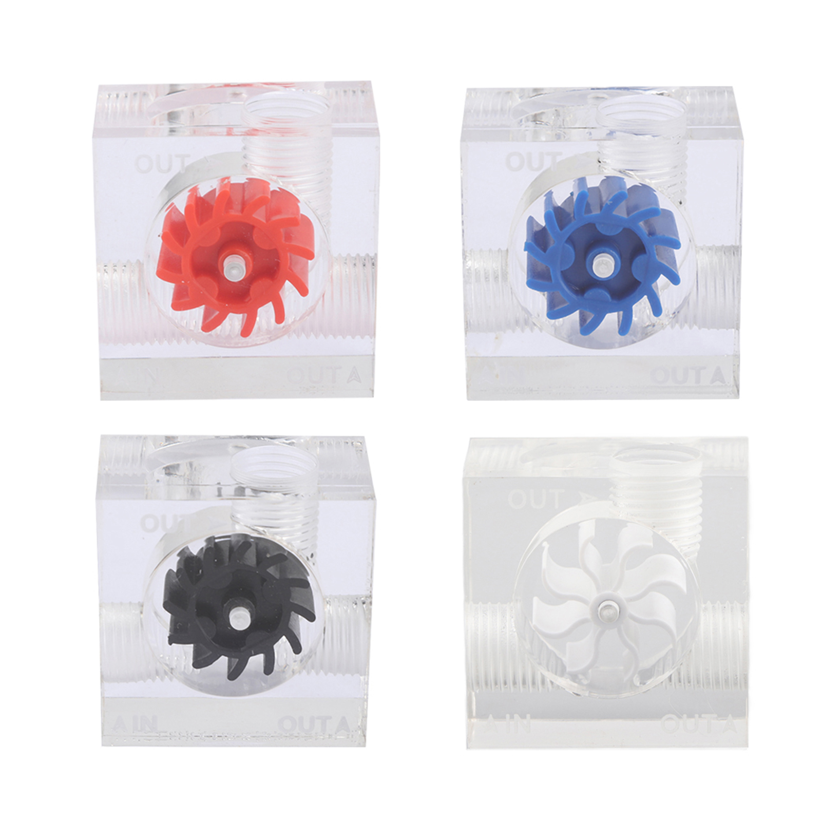 Water Cooling Flowing Indicator Acrylic G1/4in Thread Computer Accessories LS CB - Afbeelding 14 van 21