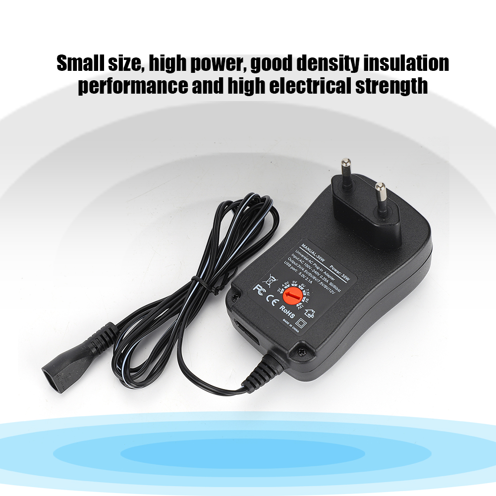 30W Netzteil Adapter Verstellbare Spannung 3-12V Mit 9pcs DC-Stecker 2.1A A BYS - Picture 10 of 15