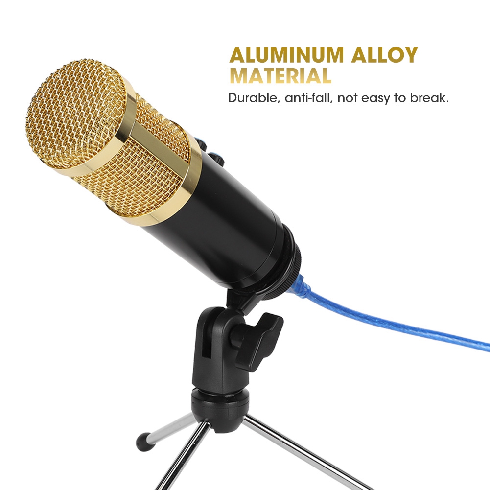 Condenser Mic Stable USB Desktop Tripod MIC High Sensitivity Adjustable Angle FY - Afbeelding 19 van 19