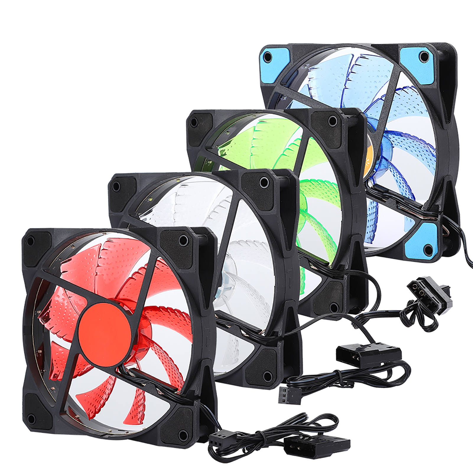 Chassis Fan Computer Kühler PC Zubehör 3-Draht 15-Licht Mute LED Streamer B GFL - Afbeelding 13 van 23
