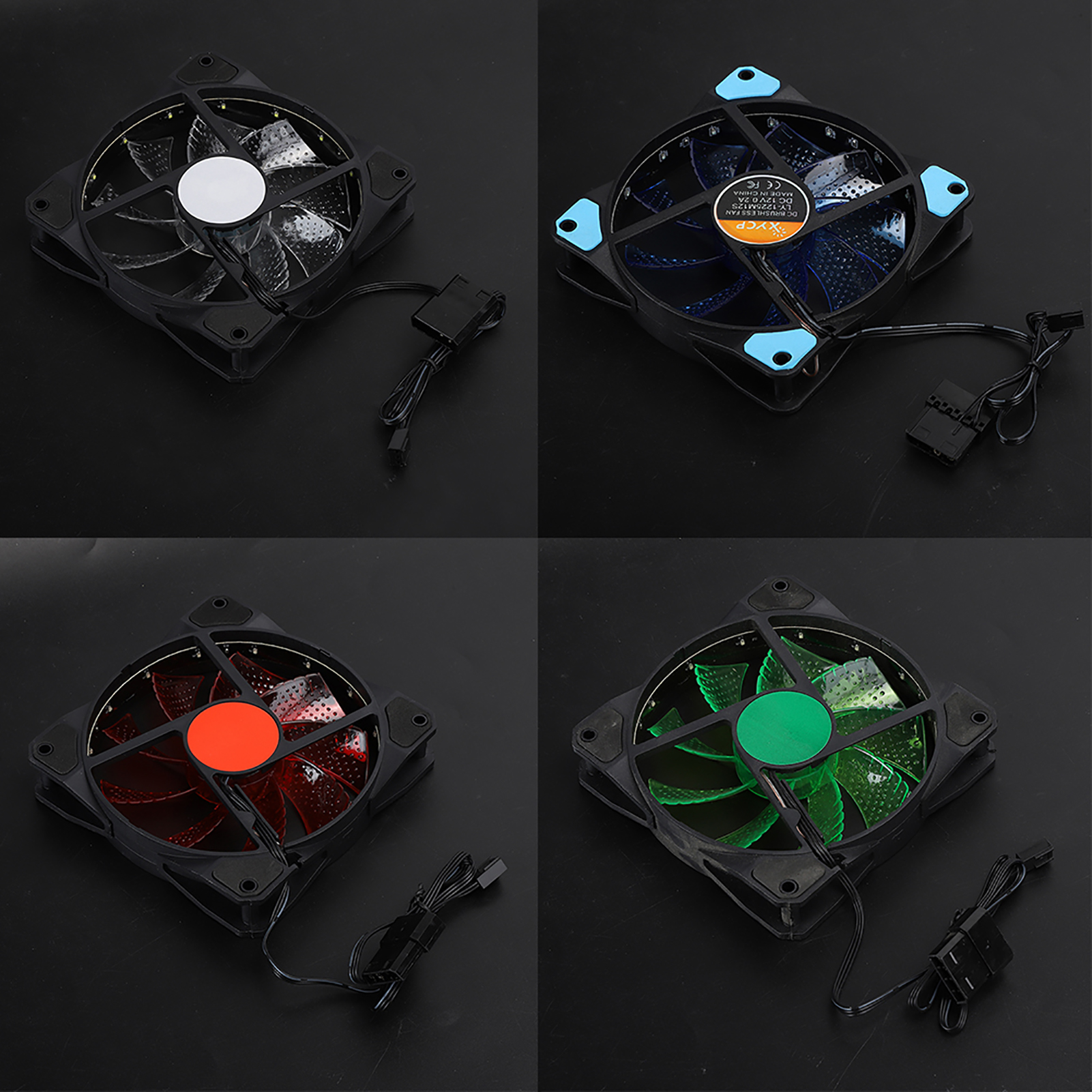 Chassis Fan Computer Kühler PC Zubehör 3-Draht 15-Licht Mute LED Streamer B GFL - Afbeelding 20 van 23