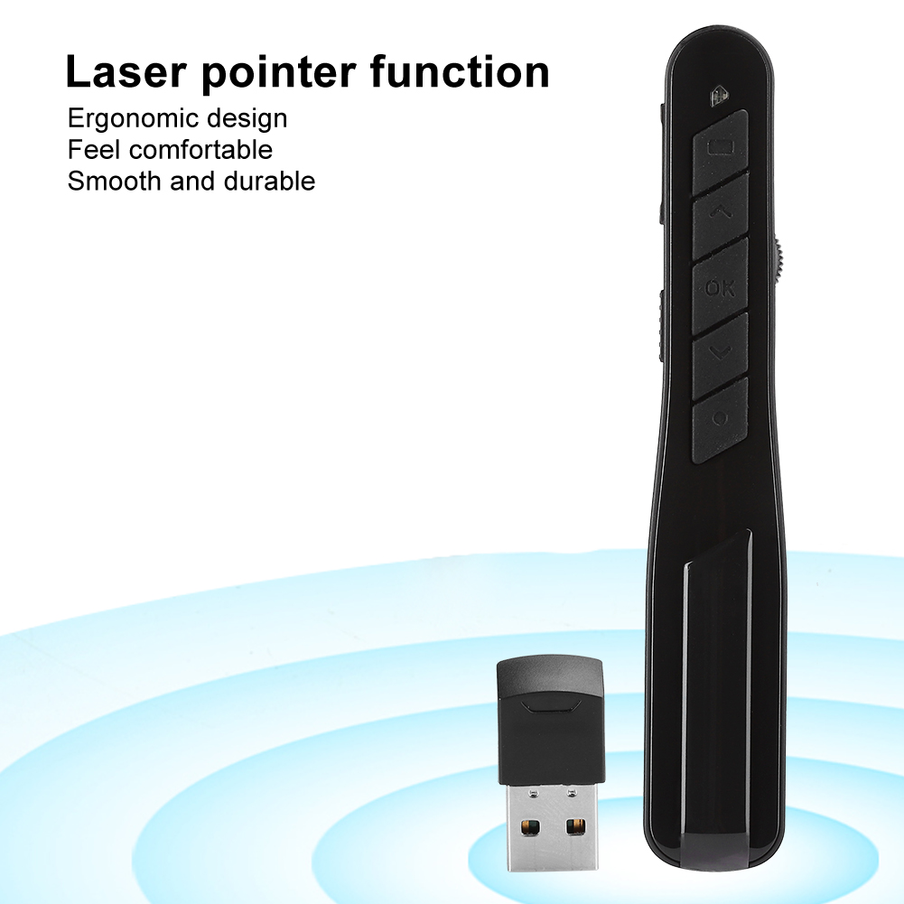 Wireless Presenter 2.4G Electronic Pointer Red Light Projection Multifu CB - Afbeelding 16 van 22