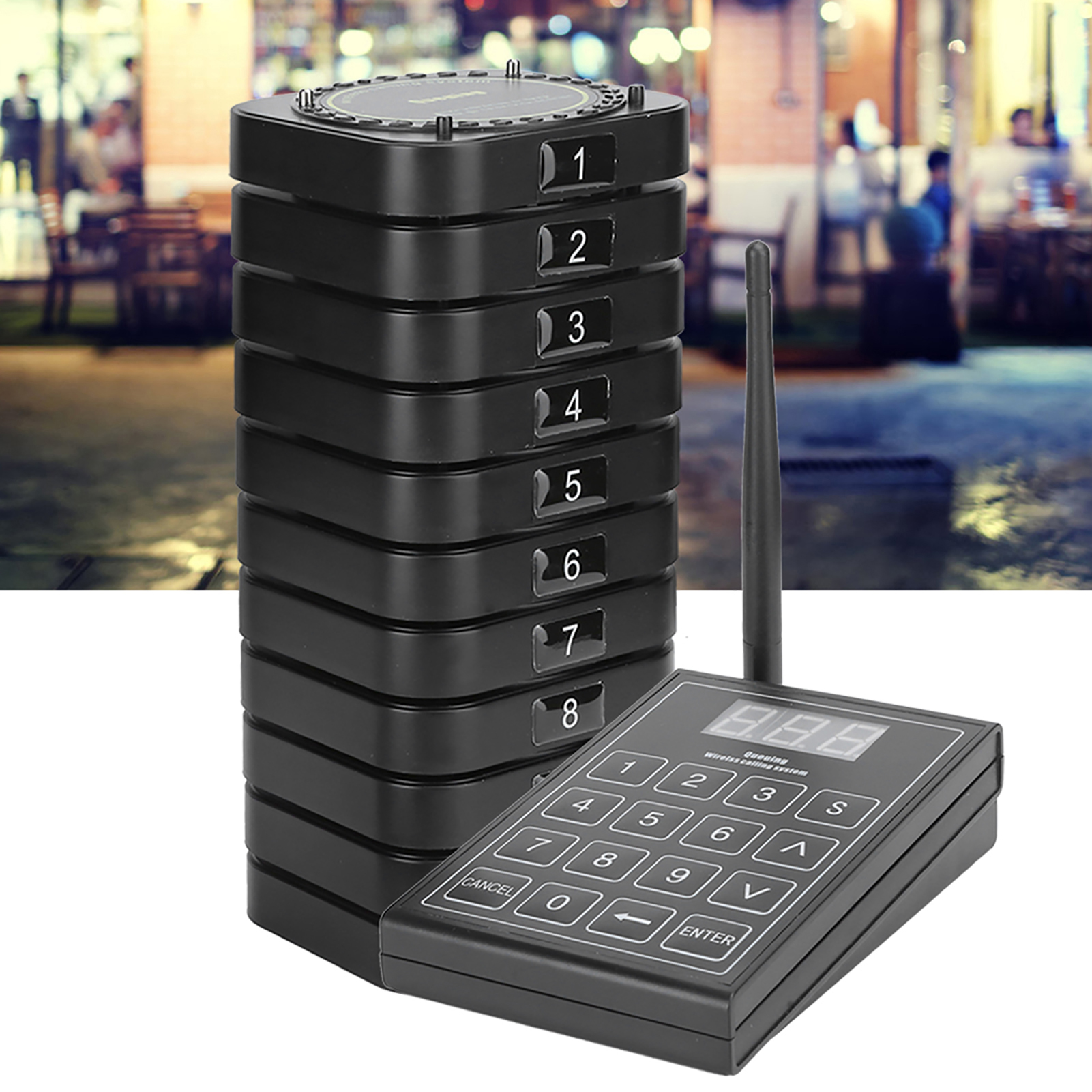 Pager 1 To 10 Meal Puller Queue Wireless Calling System Receiver For Restaur SAL - Zdjęcie 27 z 28