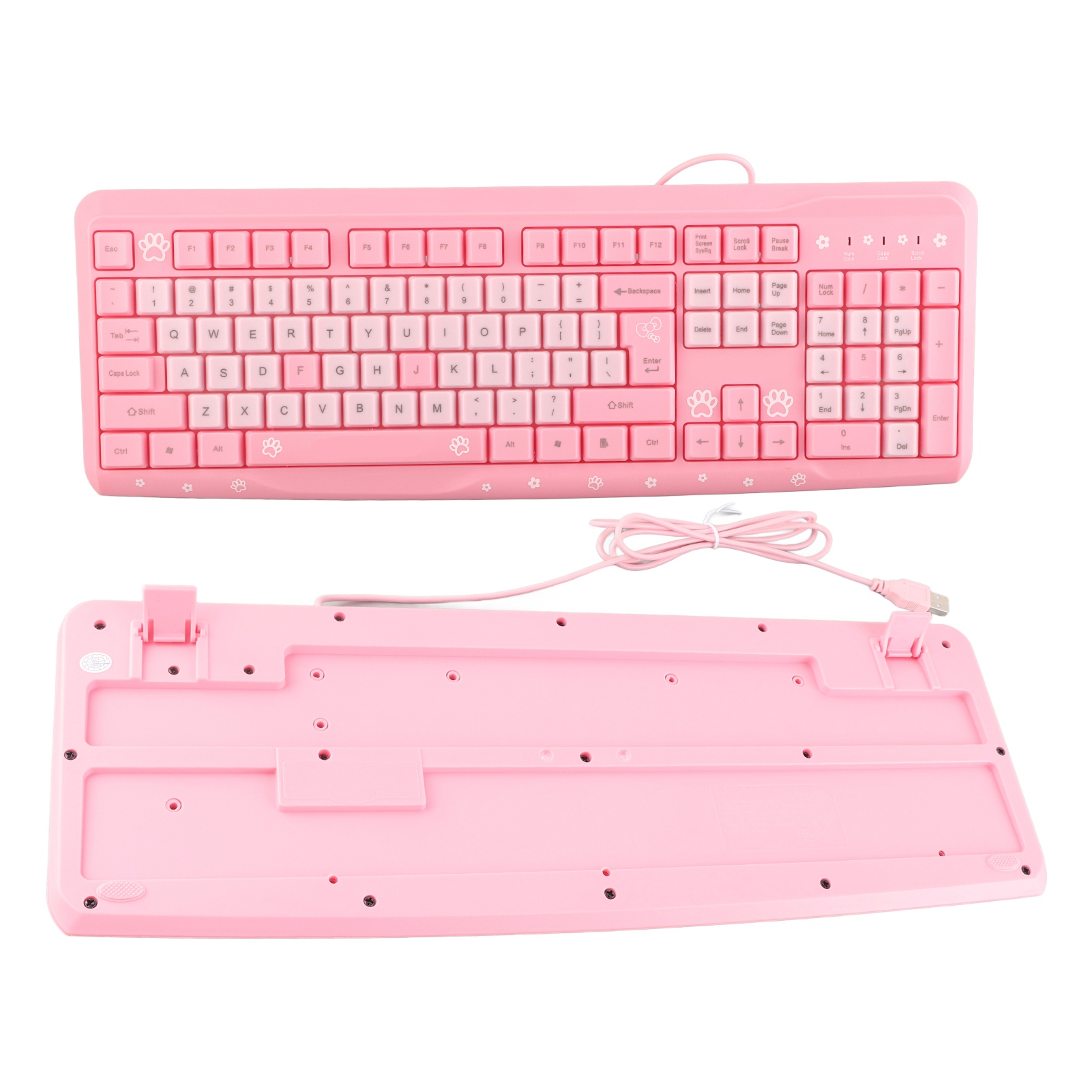 Keyboard USB Wired UltraThin Cute Cartoon For Home Office Laptop Computer Un - Picture 19 of 24