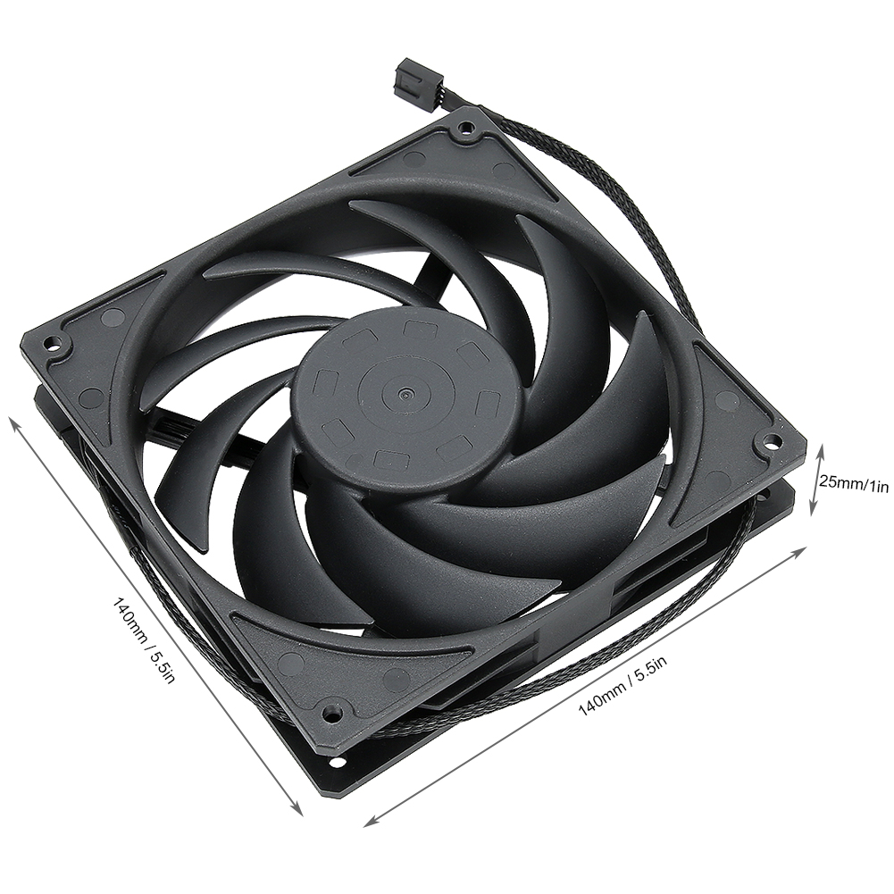F140 Computer CPU Cool Cooling Fan 14cm Low Noise Desktop Computer Cooler Fan CB - Afbeelding 12 van 13