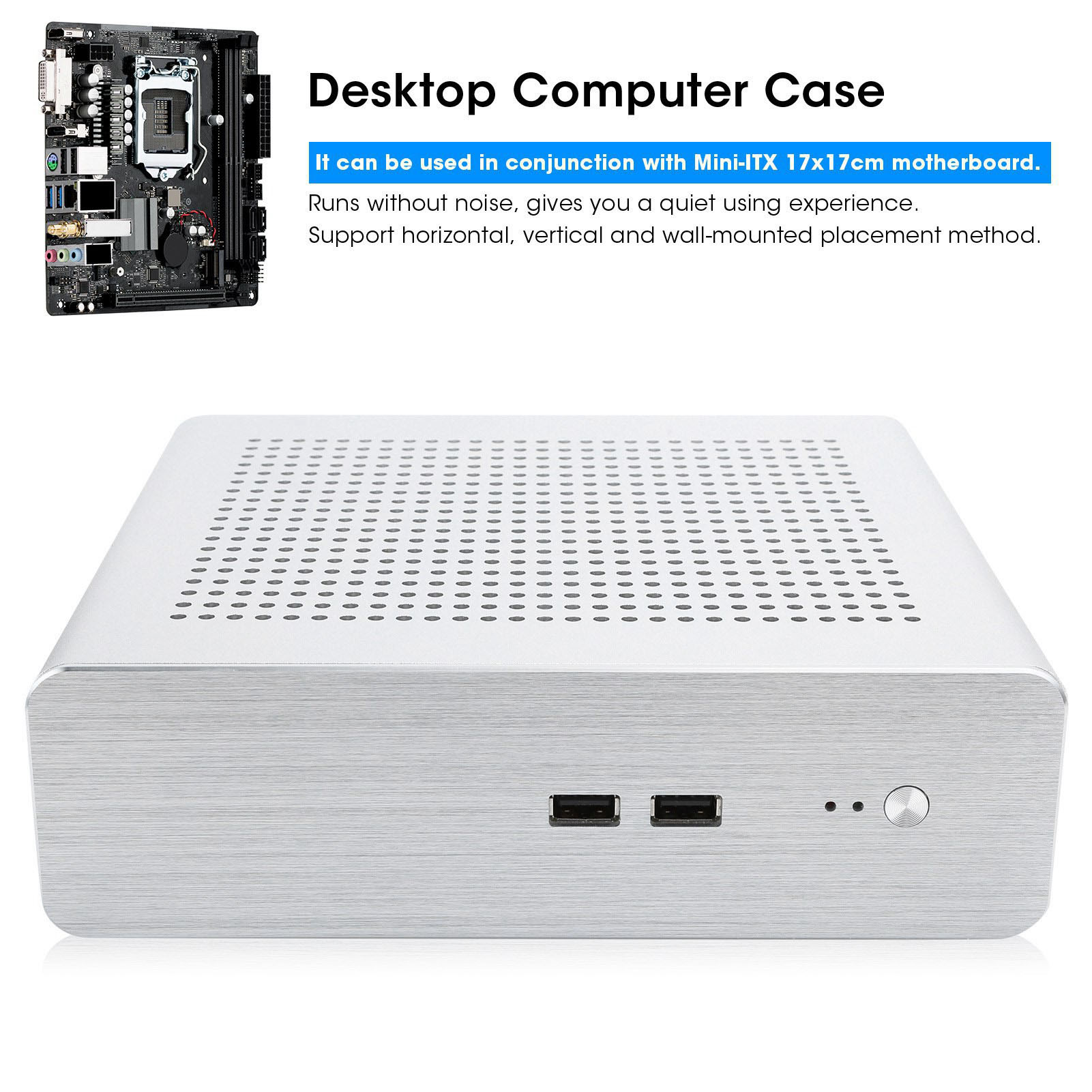 G60S HTPC Chassis Full Aluminum DCATX Power Supply MiniITX Case For Desktop C FY - Afbeelding 21 van 23