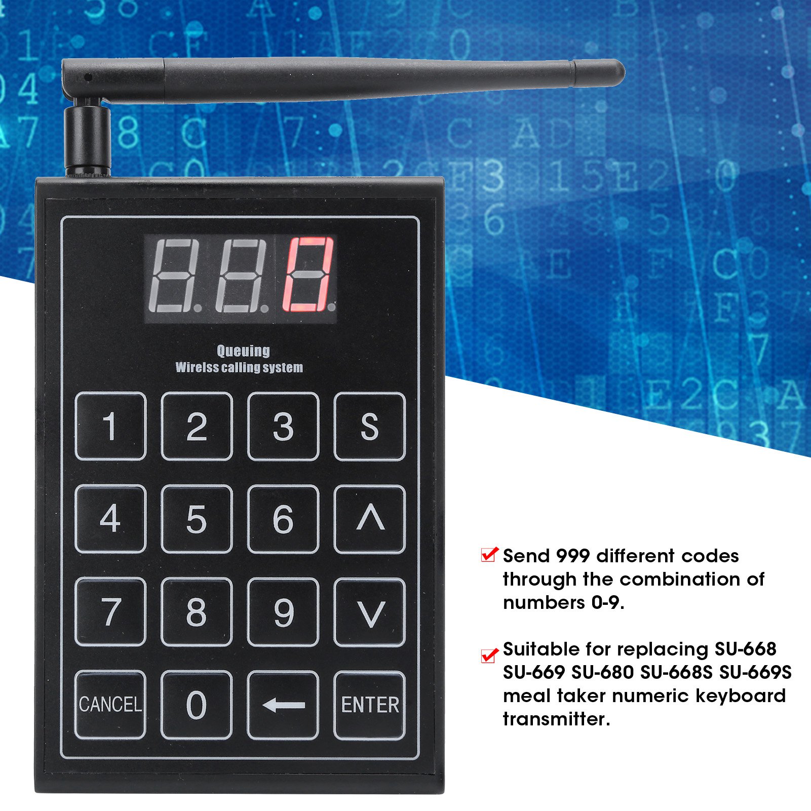 Pager Keyboard Transmitter Digital For SU-668 SU-669 SU-680 SU-668S SU-669S 1 FY - Afbeelding 18 van 27