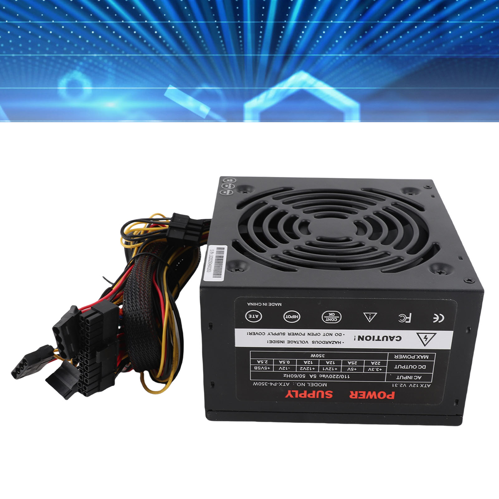 PC Power Supply 350W Desktop Computer Low Energy Consumption Accessories Adju FY - Afbeelding 27 van 30