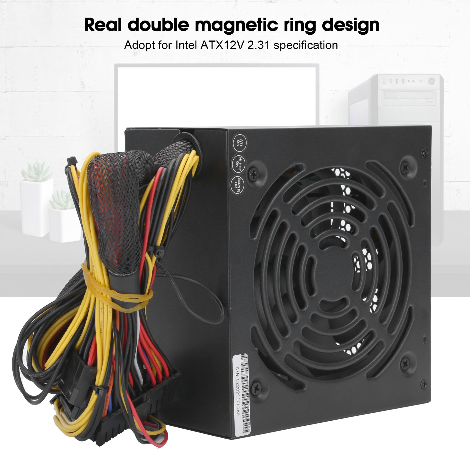 PC Power Supply 350W Desktop Computer Low Energy Consumption Accessories Adju FY - Afbeelding 29 van 30