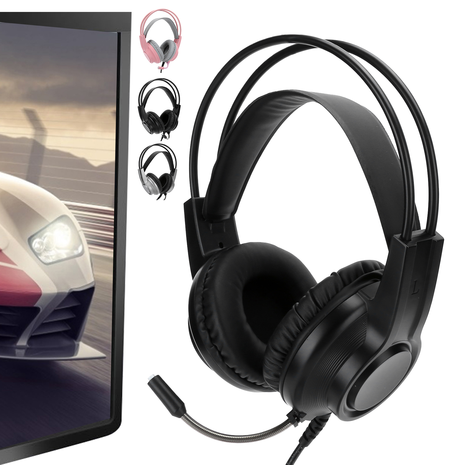 Wired Mic Headphones Gaming Headset HeadMounted Earphone Desktop Supplies 7.1 FY - Afbeelding 25 van 26