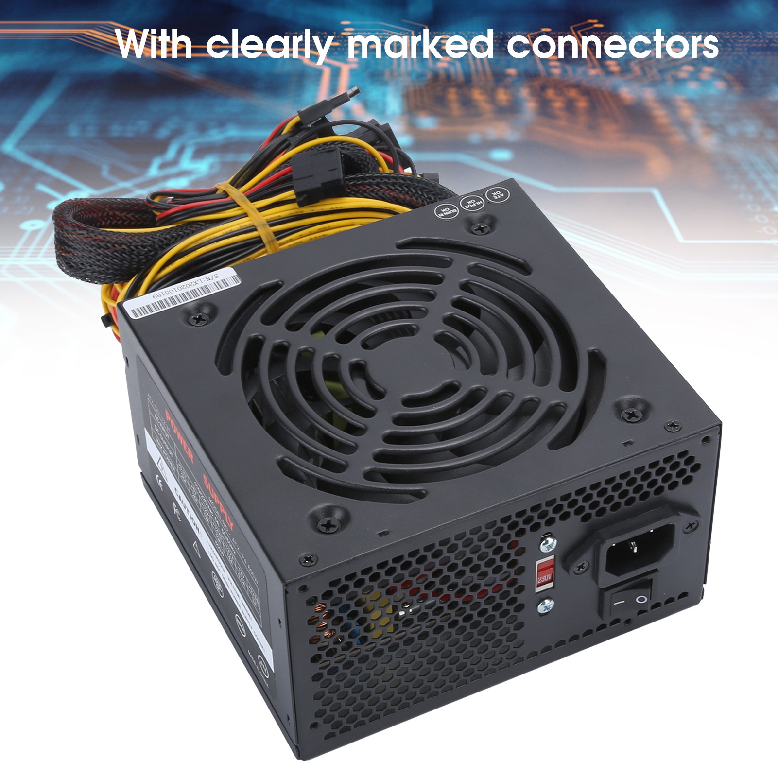 Computer Power Supply Desktop Accessories Mute Fan Manual Adjustable 115/230V FY - Afbeelding 24 van 24