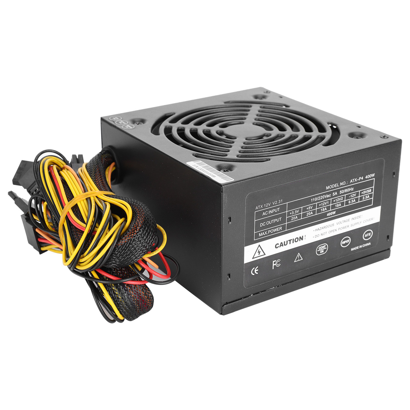 Computer Power Supply Desktop Mute Fan Accessories ATX 24-PIN 400W Adjustable CB - Afbeelding 20 van 21