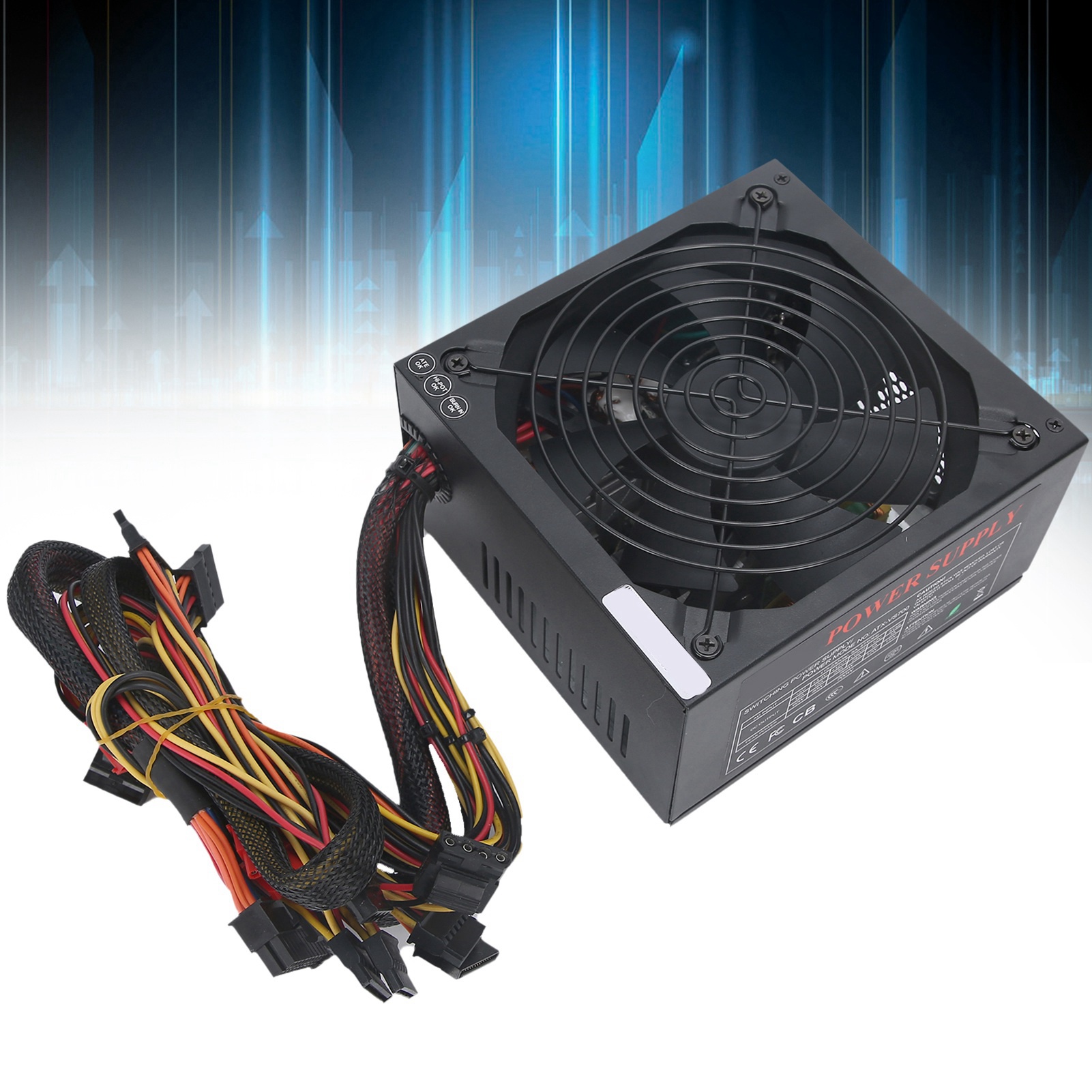 Computer Power Supply Rated 700W Desktop Mute Fan Accessories ATX 24‑PIN 14CM CB - Afbeelding 19 van 23
