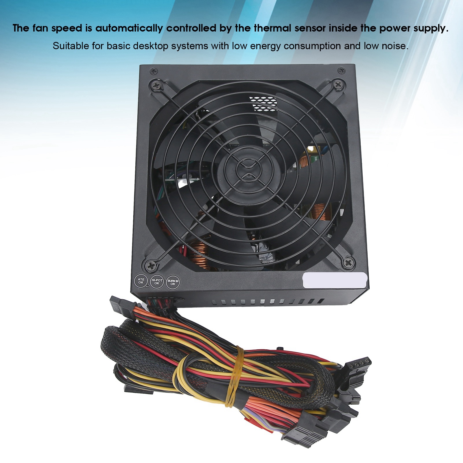Computer Power Supply Rated 700W Desktop Mute Fan Accessories ATX 24‑PIN 14CM CB - Afbeelding 18 van 23