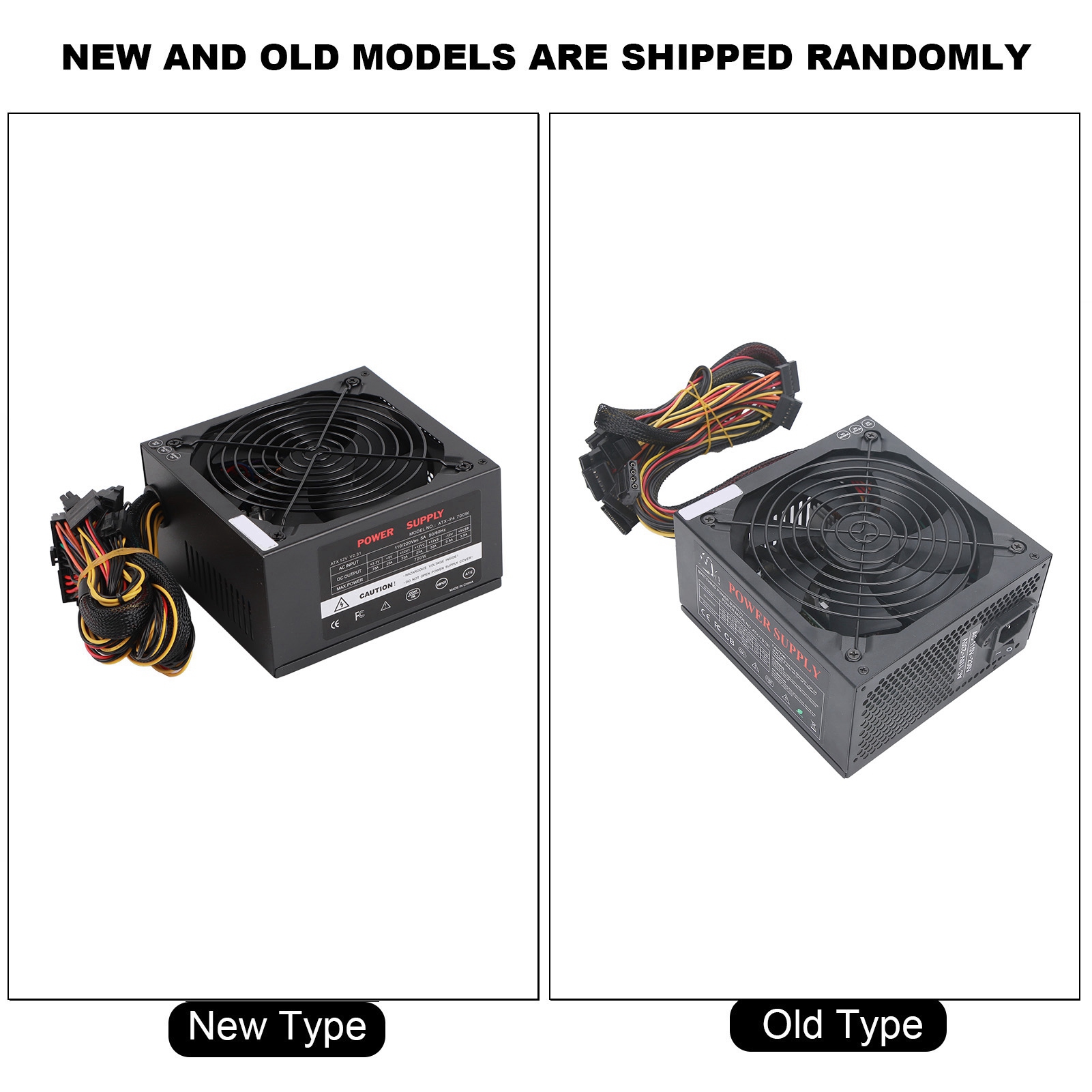 Computer Power Supply Rated 700W Desktop Mute Fan Accessories ATX 24‑PIN 14CM CB - Afbeelding 21 van 23