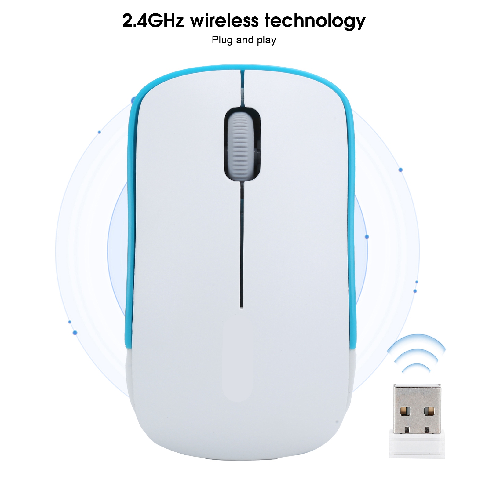 Tastatur Maus Set Wireless Protable Combo Mini Ultra Dünn Silent 2.4Ghz Für KUI - Bild 23 von 27