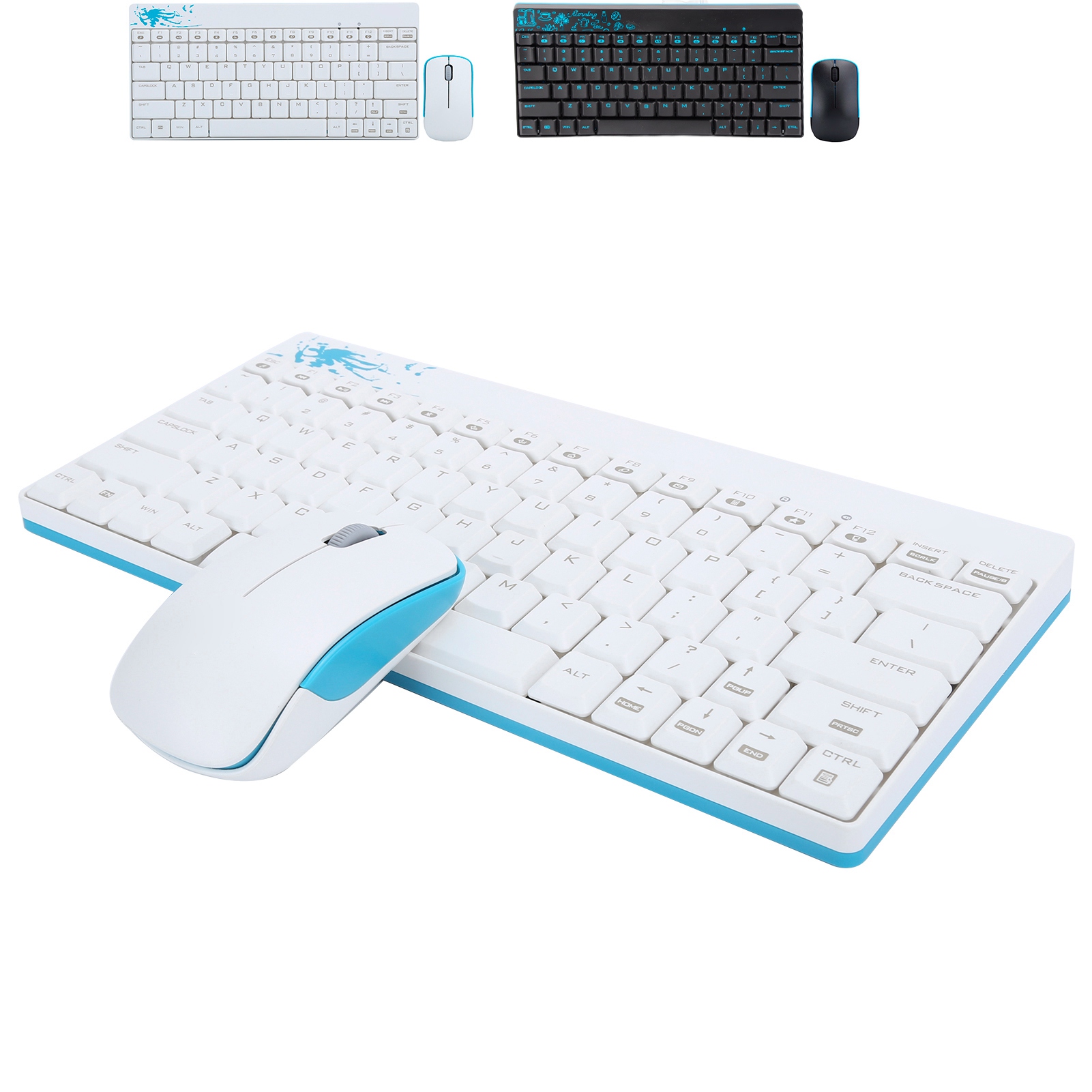Tastatur Maus Set Wireless Protable Combo Mini Ultra Dünn Silent 2.4Ghz Für KUI - Bild 26 von 27