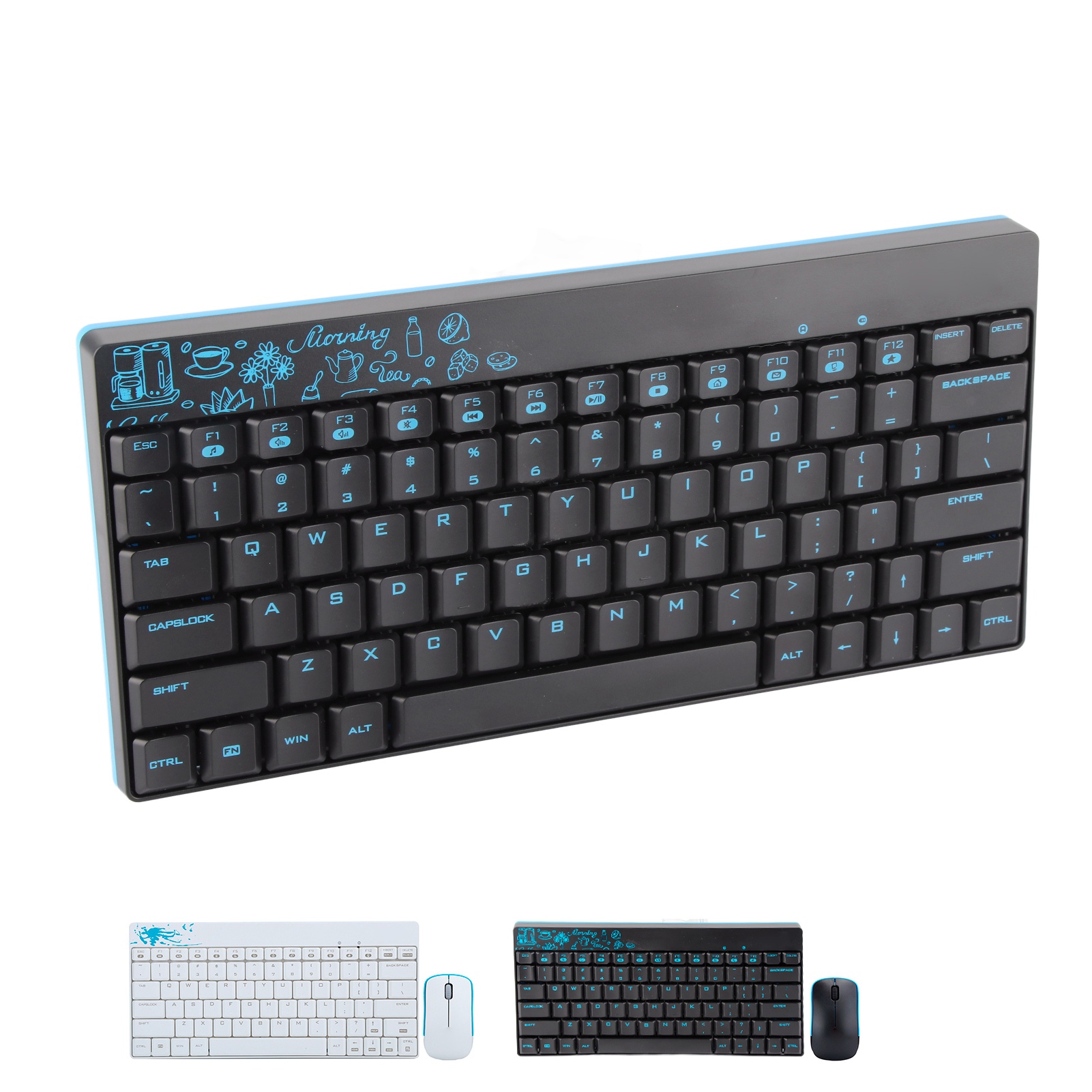Tastatur Maus Set Wireless Protable Combo Mini Ultra Dünn Silent 2.4Ghz Für KUI - Bild 24 von 27